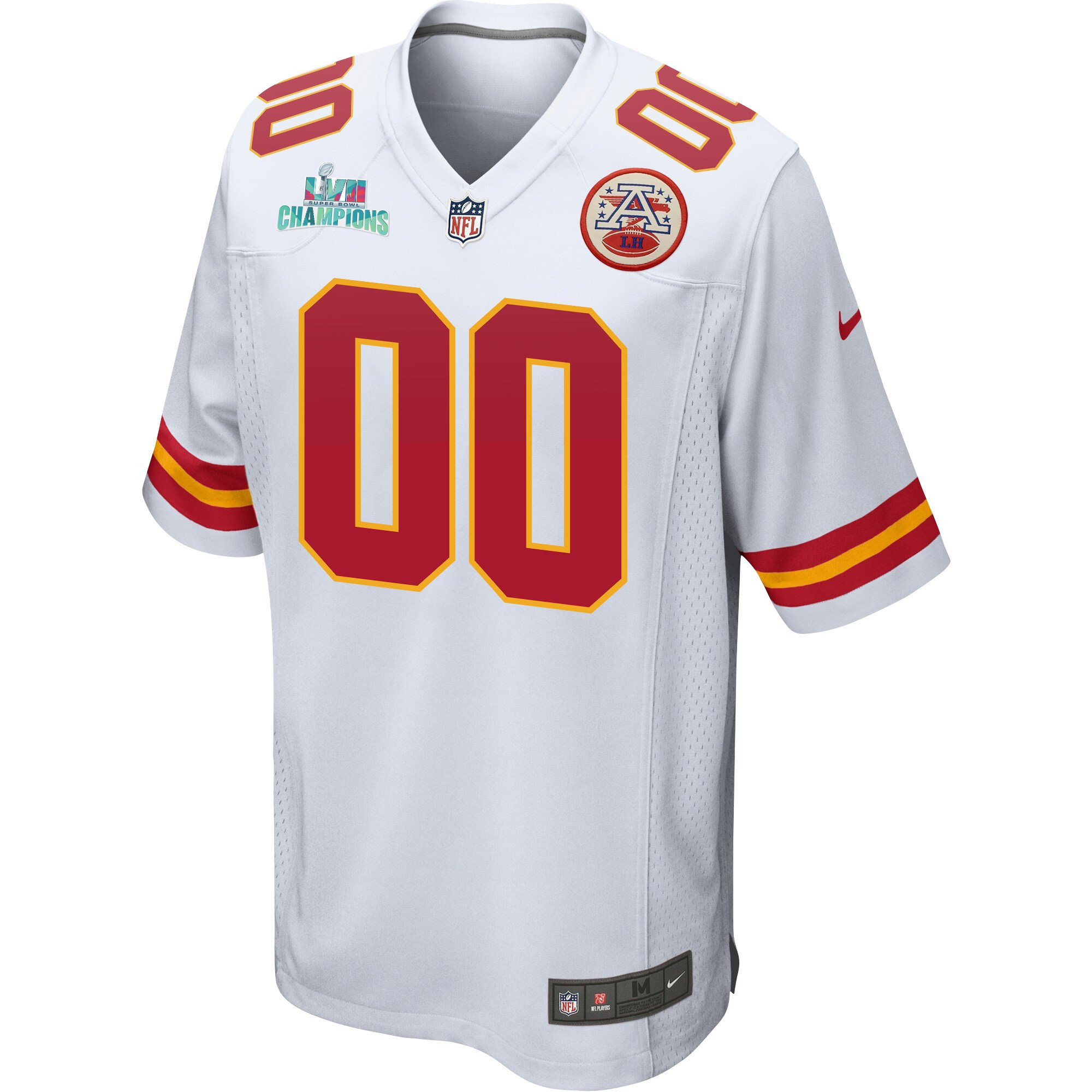 Custom Kansas City Chiefs Super Bowl LVII Champions Men Game Jersey - White