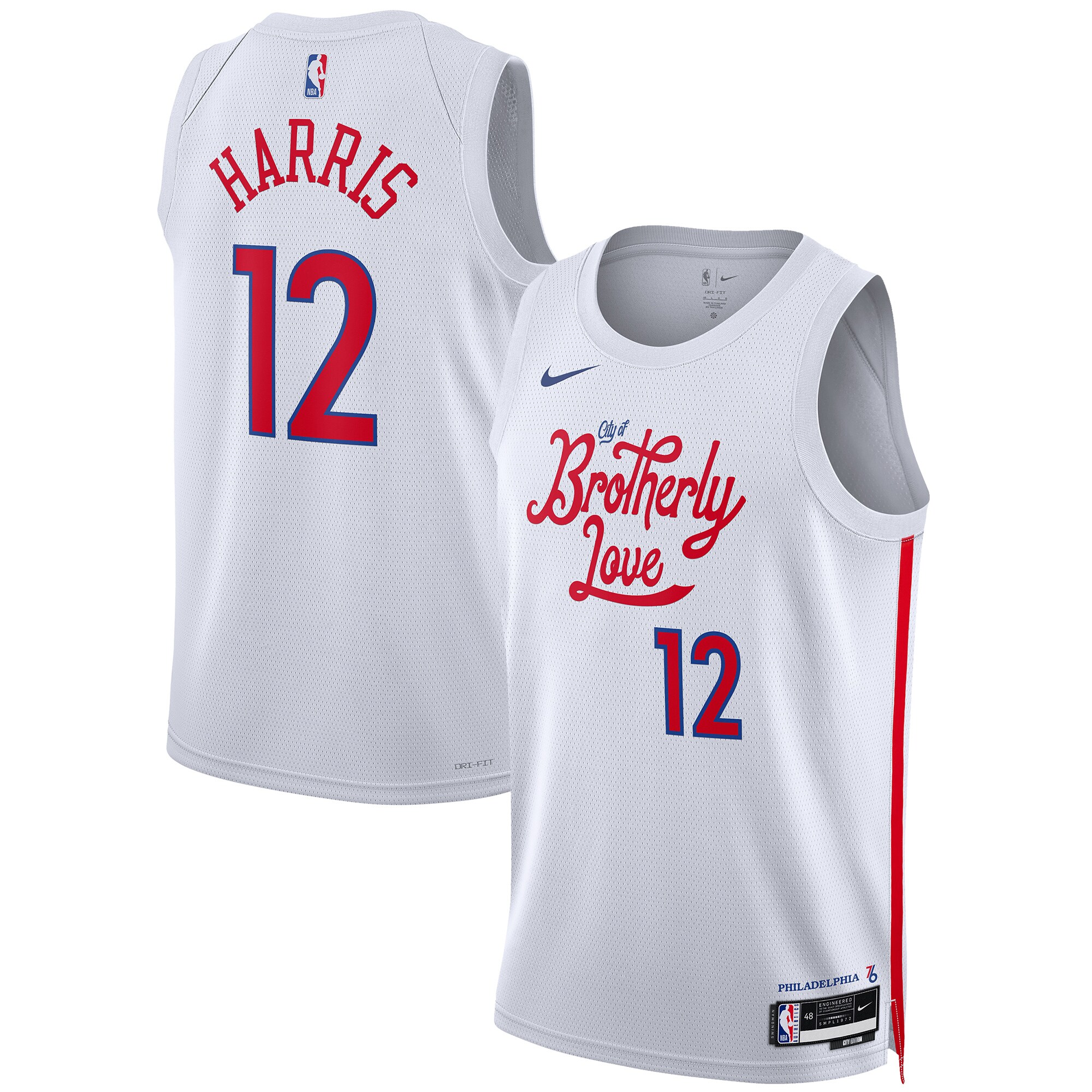 Tobias Harris Philadelphia 76ers Unisex 2022\/23 Swingman Jersey - City Edition - White