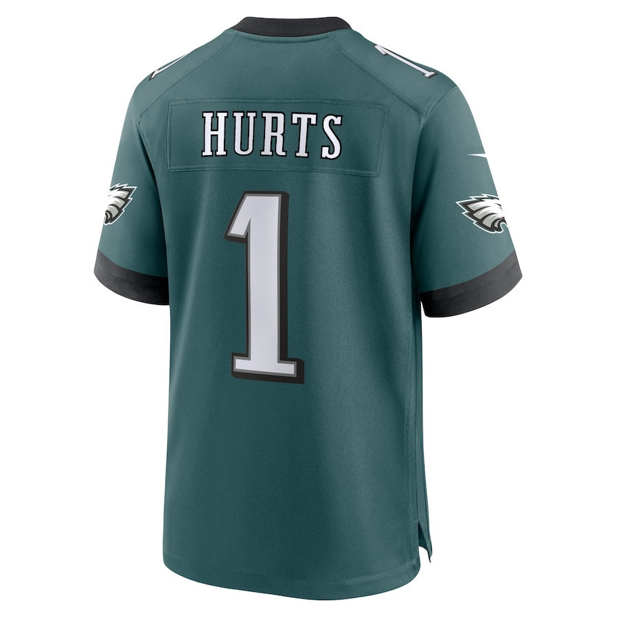 Jalen Hurts #1 Philadelphia Eagles Super Bowl LIX Jersey - Men's - Midnight Green