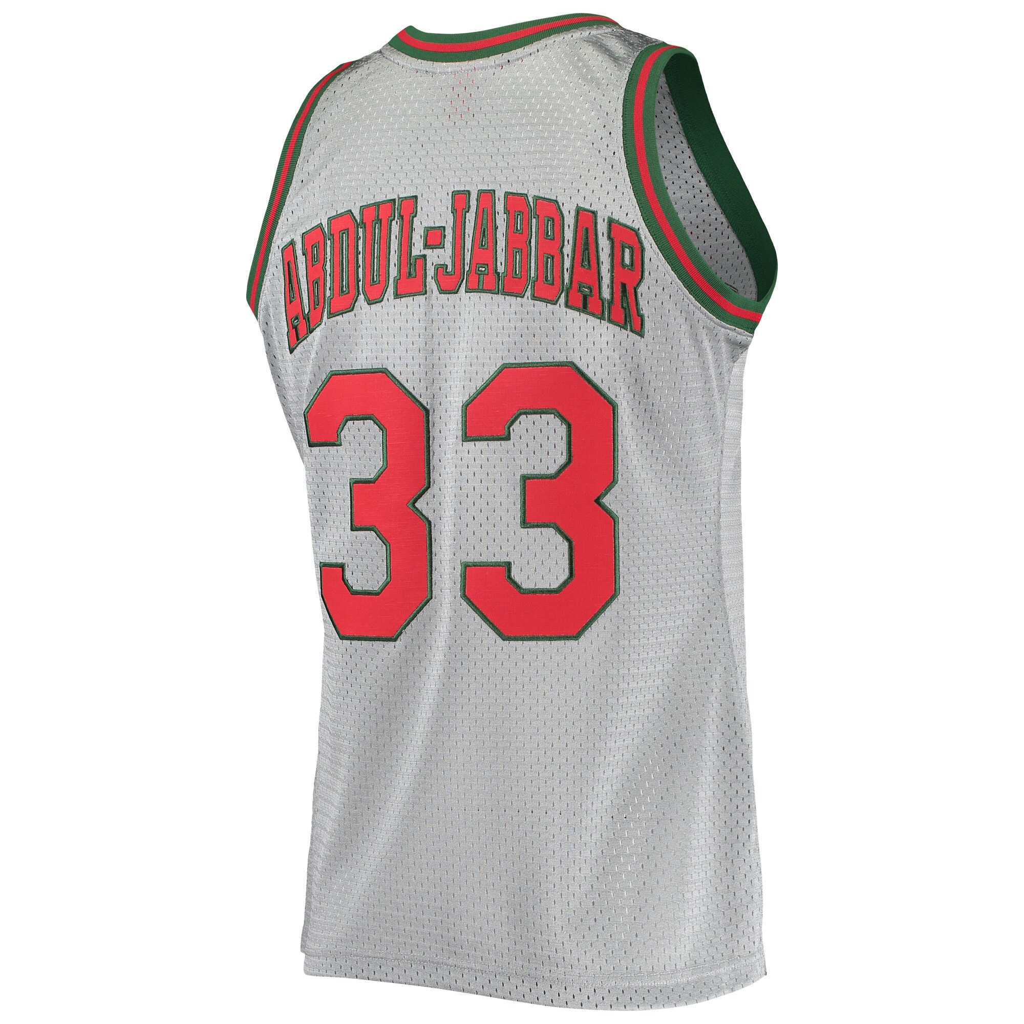 Kareem Abdul-Jabbar Milwaukee Bucks Mitchell & Ness 75th Anniversary 1971\/72 Hardwood Classics Swingman Jersey - Silver