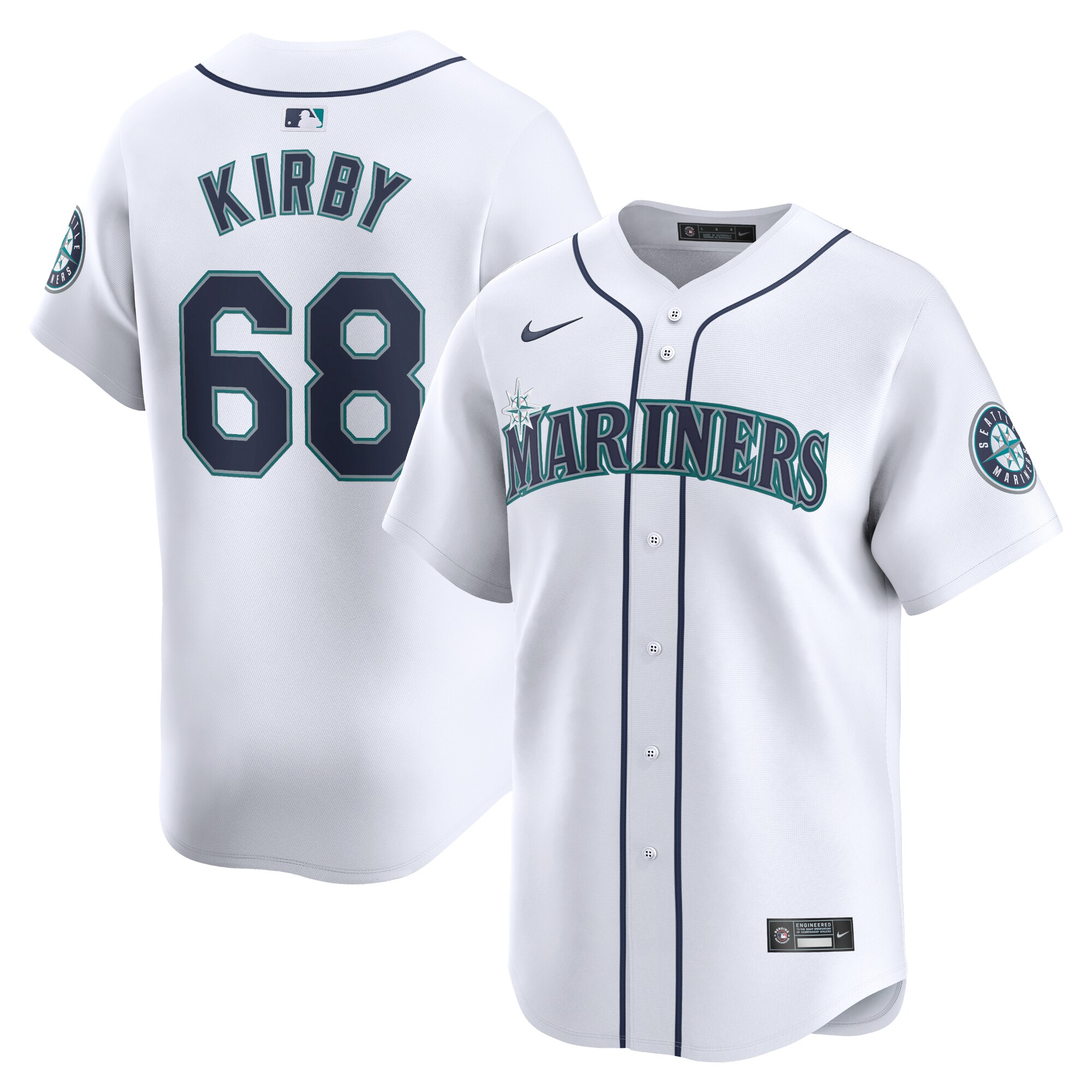 George Kirby Seattle Mariners  Home Limited Player Jersey - White