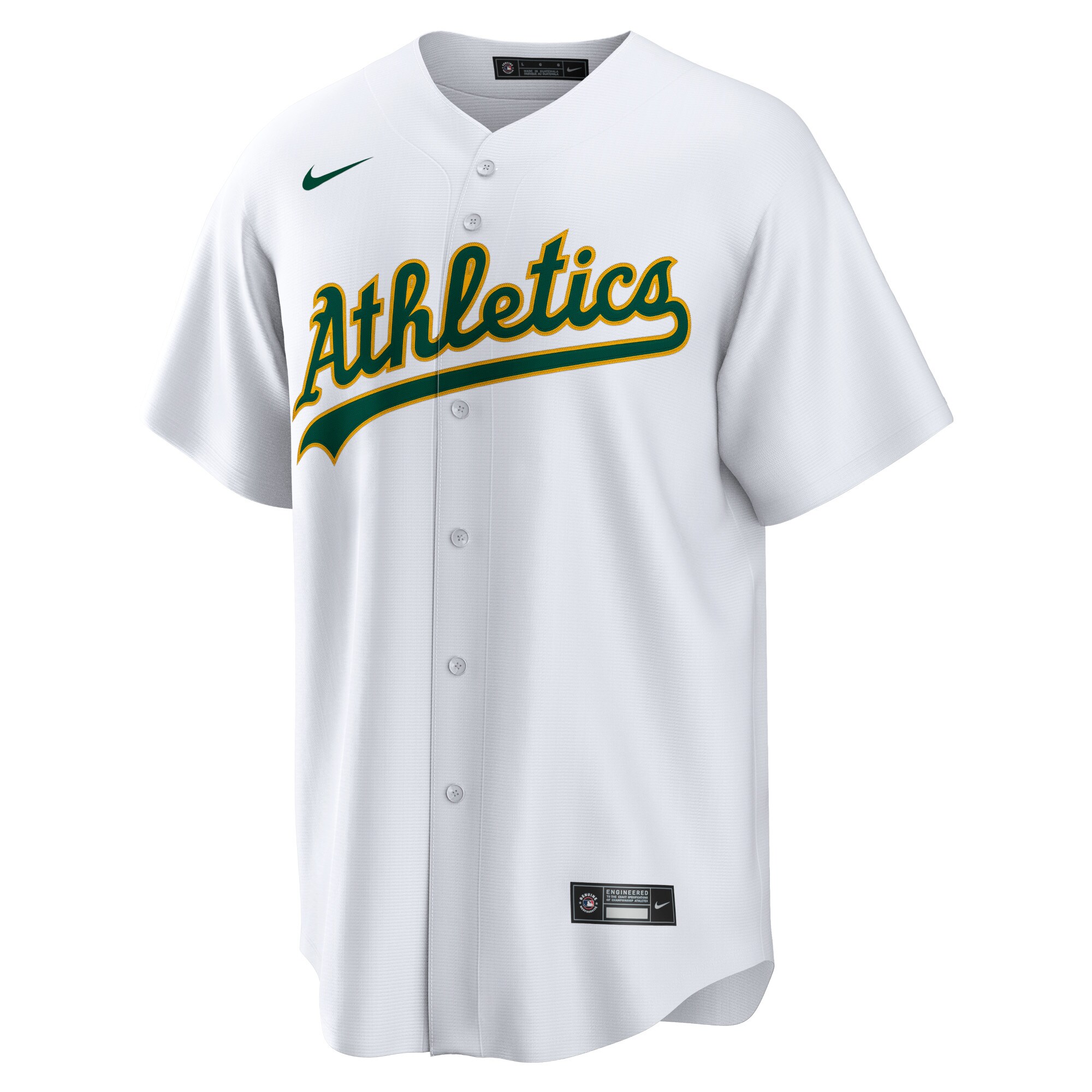 Oakland Athletics  Home Blank Replica Jersey - White