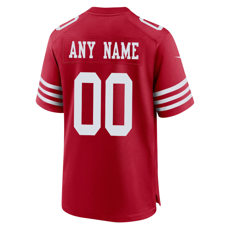 San Francisco 49ers Super Bowl LVIII Patch Game Men Custom Jersey - Scarlet
