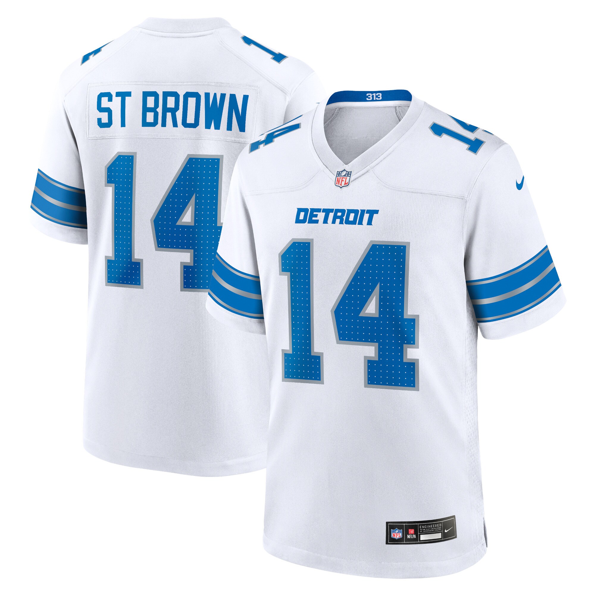Amon-Ra St. Brown Detroit Lions  Game Jersey - White