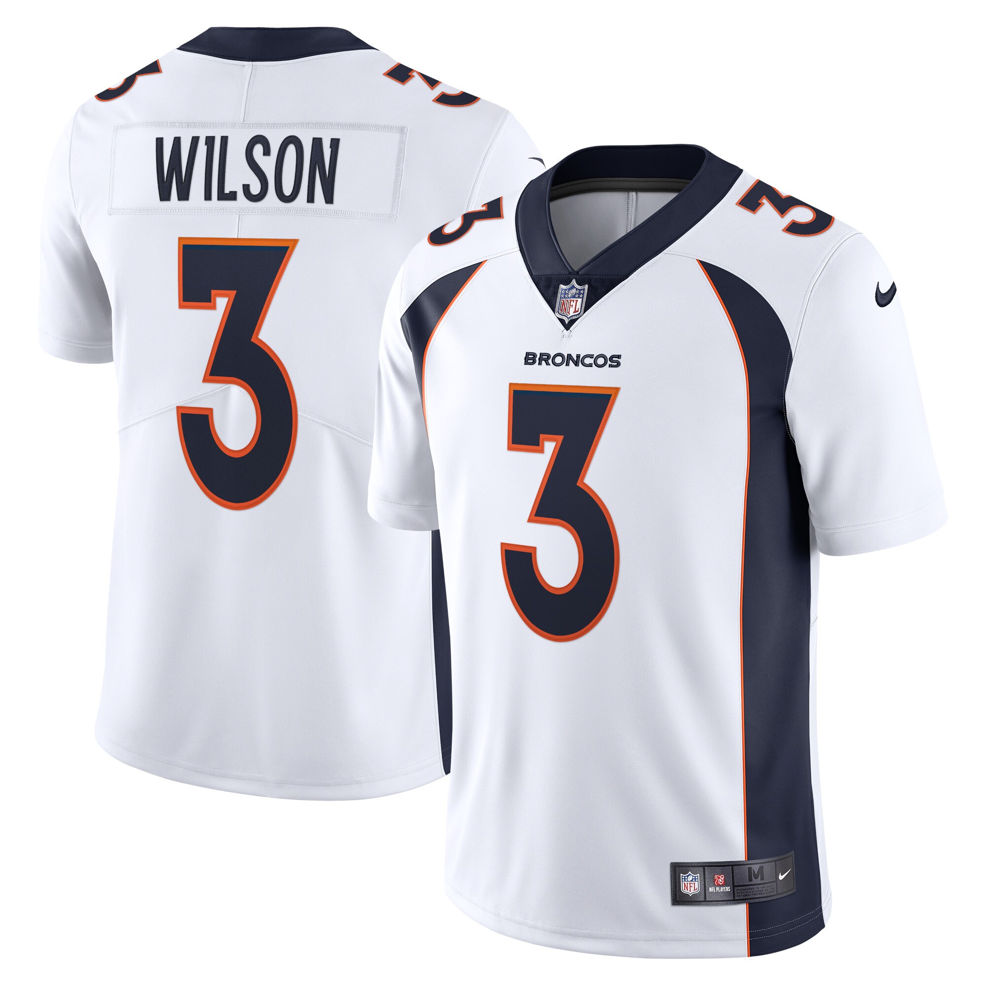 Russell Wilson Denver Broncos  Team Vapor Limited Jersey - White