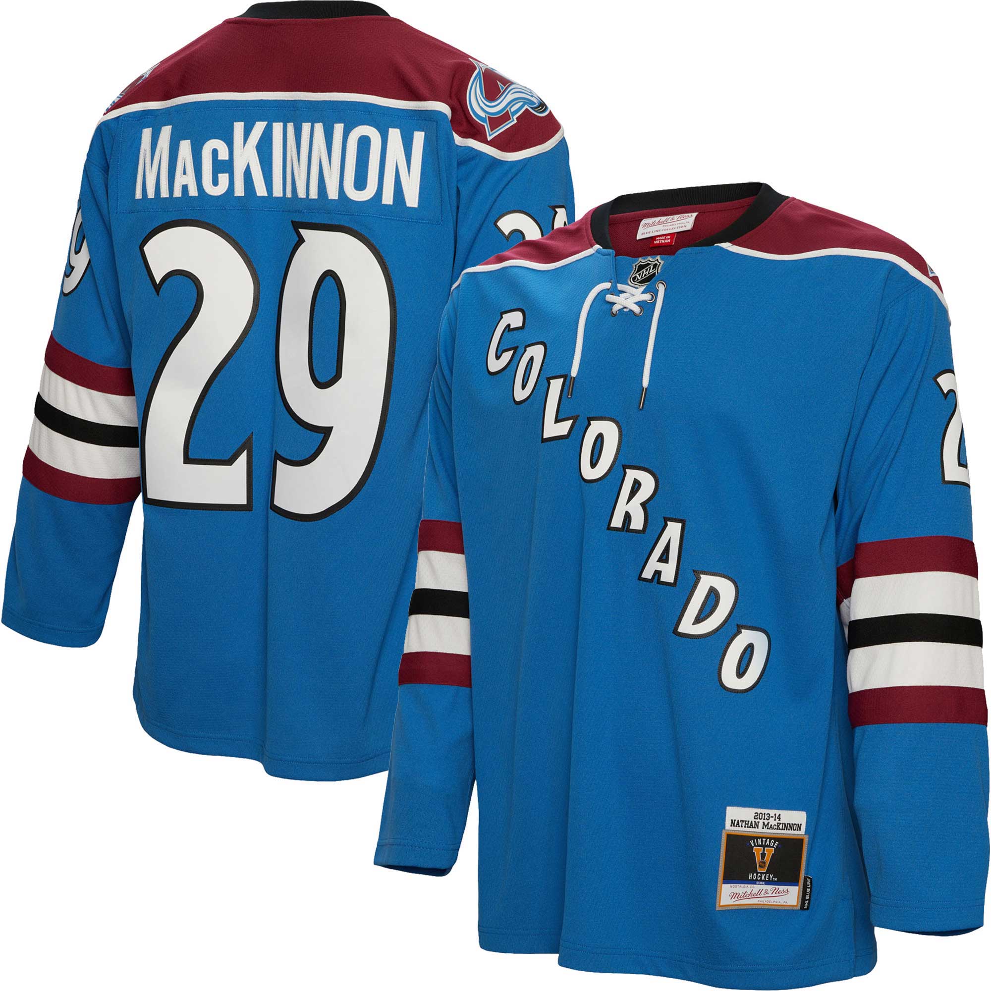 Nathan MacKinnon Colorado Avalanche Mitchell & Ness 2013\/14 Blue Line Player Jersey - Blue