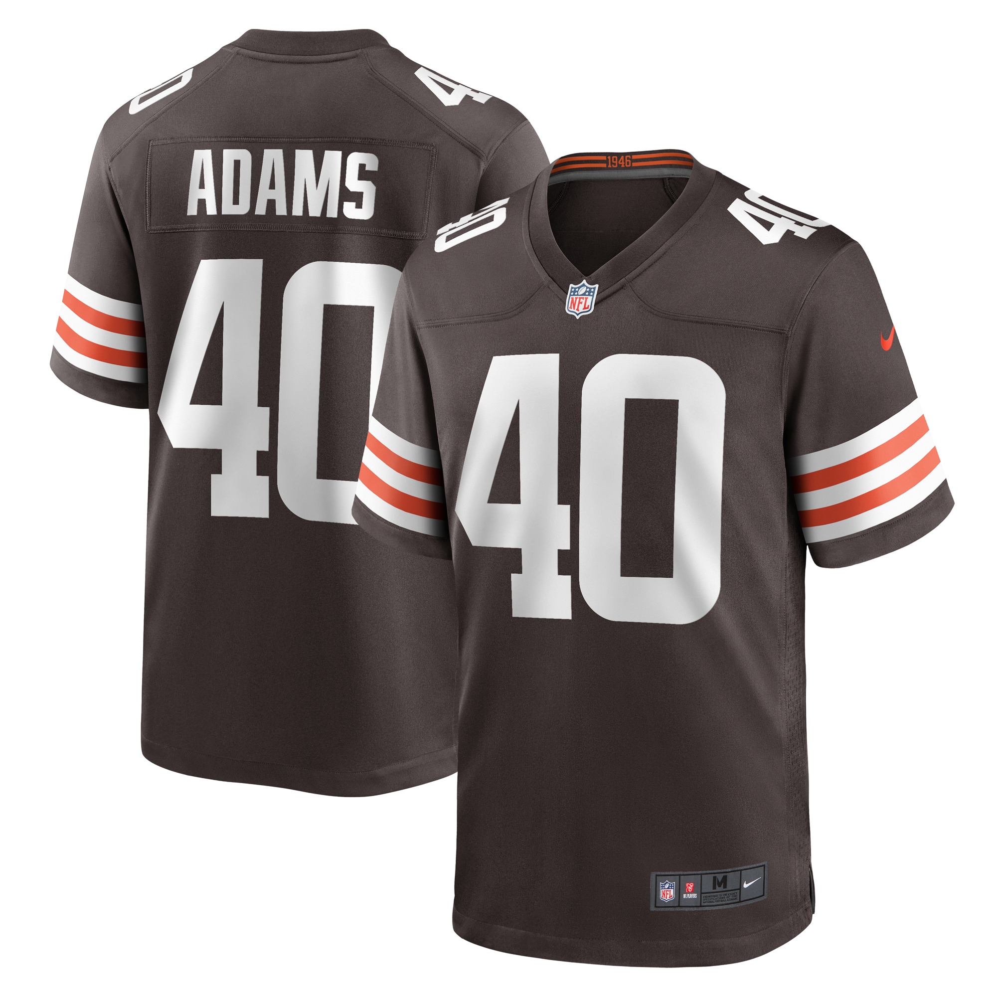 Matthew Adams Cleveland Browns  Team Game Jersey -  Brown