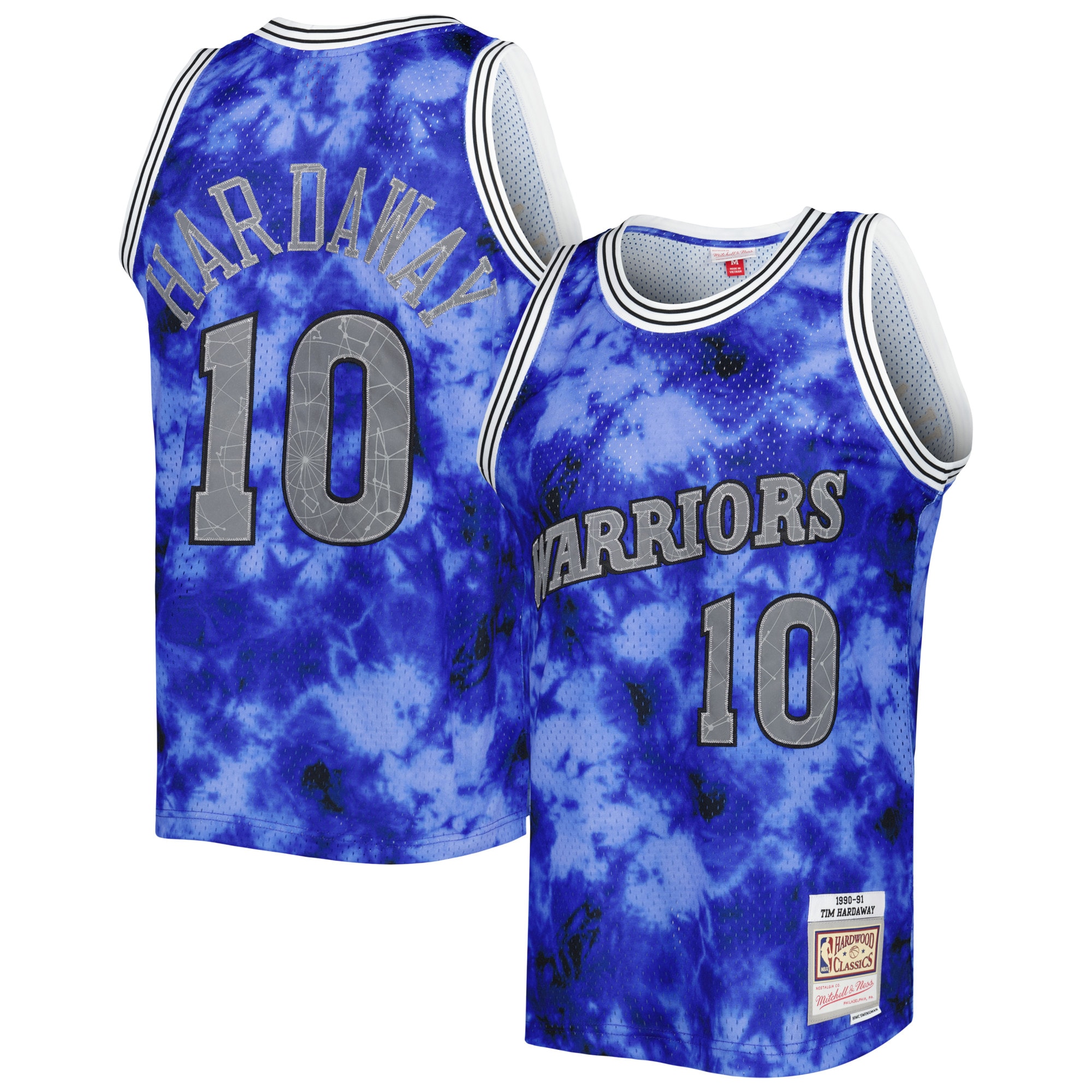 Tim Hardaway Golden State Warriors Mitchell & Ness 1990\/91 Galaxy Swingman Jersey - Blue