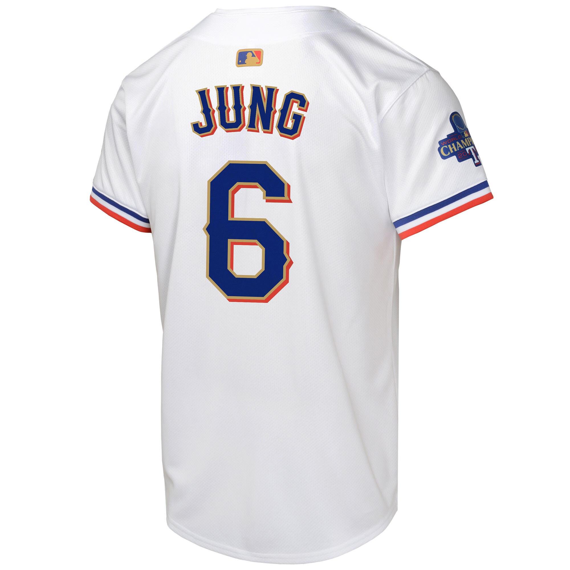 Josh Jung Texas Rangers  Youth 2024 Gold Collection Limited Player Jersey White