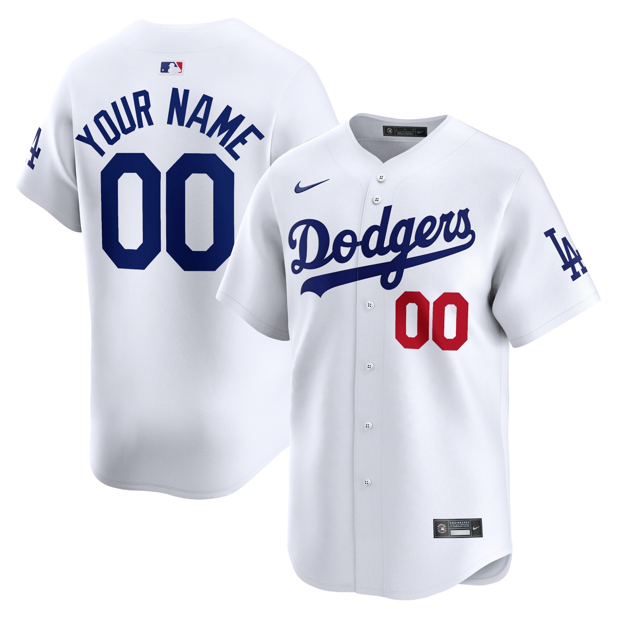 Los Angeles Dodgers  Youth Home Limited Custom Jersey - White