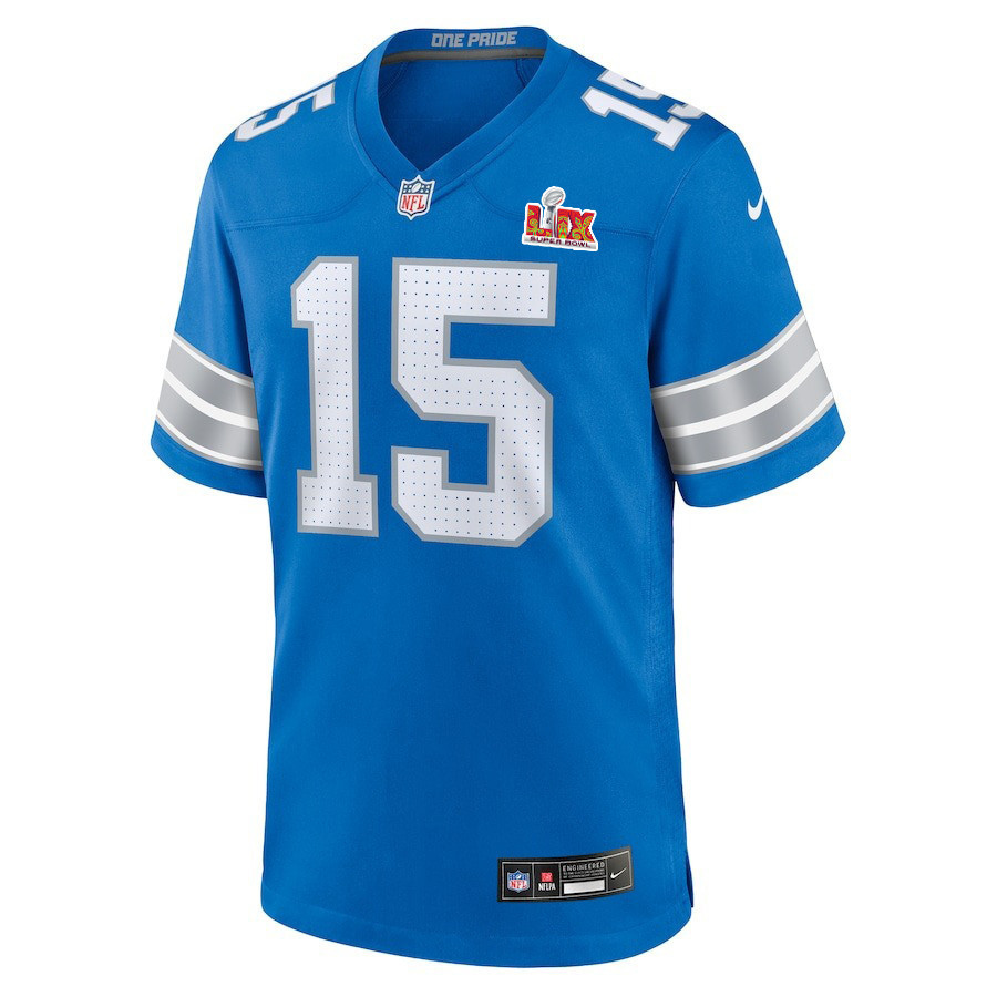 Ennis Rakestraw Jr. #15 Detroit Lions Super Bowl LIX Jersey - Men's - Blue