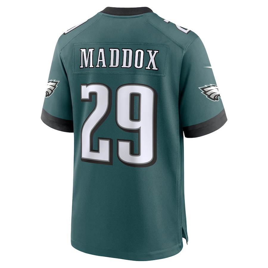 Avonte Maddox #29 Philadelphia Eagles Super Bowl LIX Jersey - Men's - Midnight Green