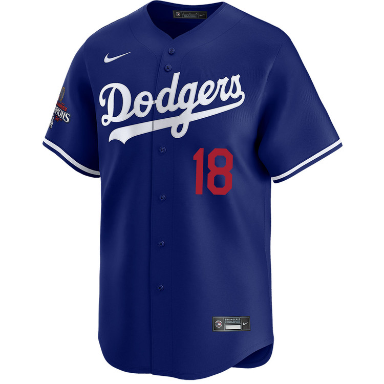 Yoshinobu Yamamoto Los Angeles Dodgers Alternate Royal Limited World Series Champions Jersey