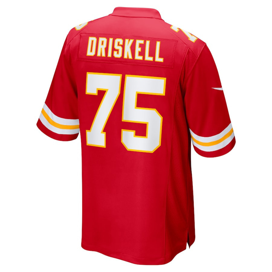 Ethan Driskell #75 Kansas City Chiefs Super Bowl LIX Jersey - Men's - Red