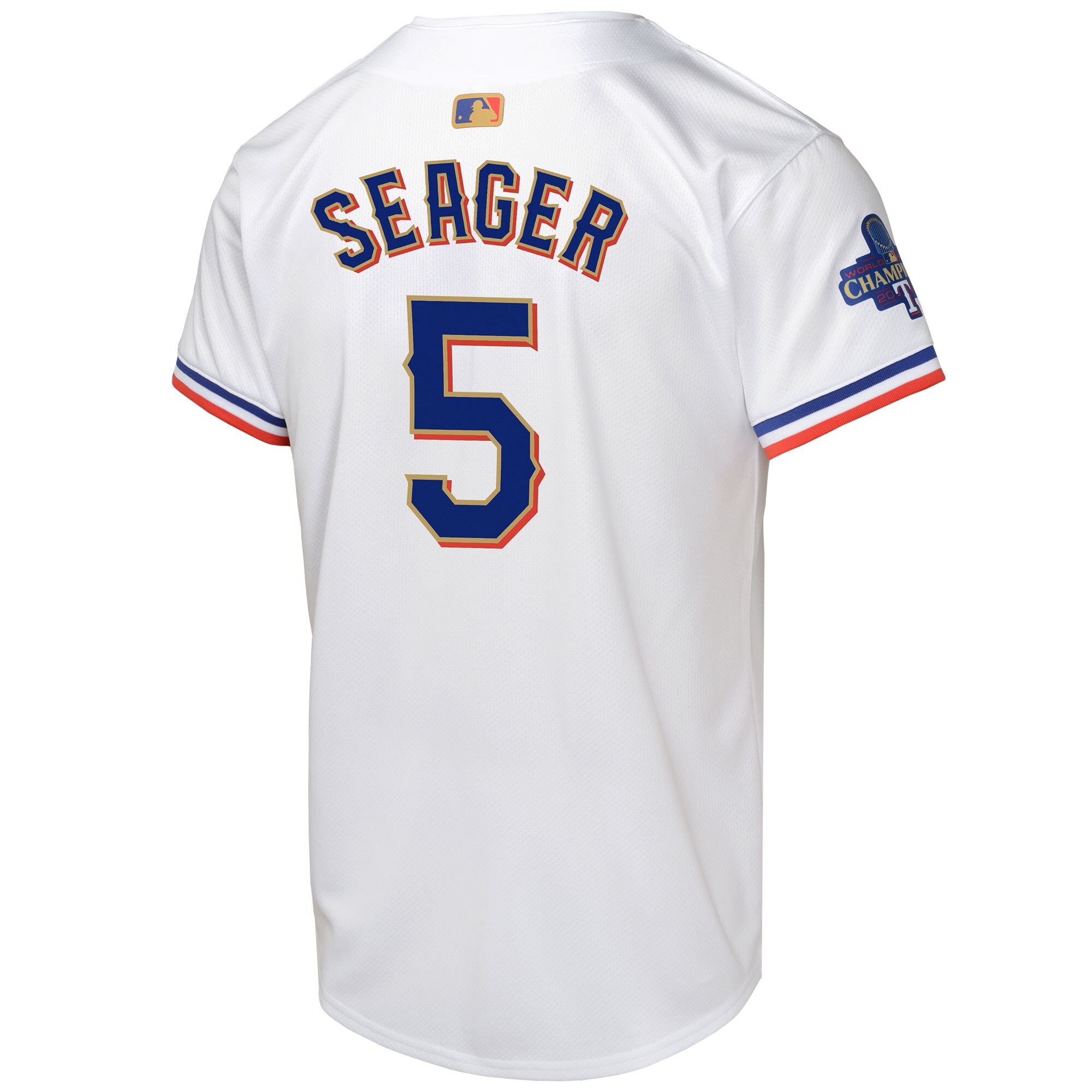 Corey Seager Texas Rangers  Youth 2024 Gold Collection Limited Player Jersey White