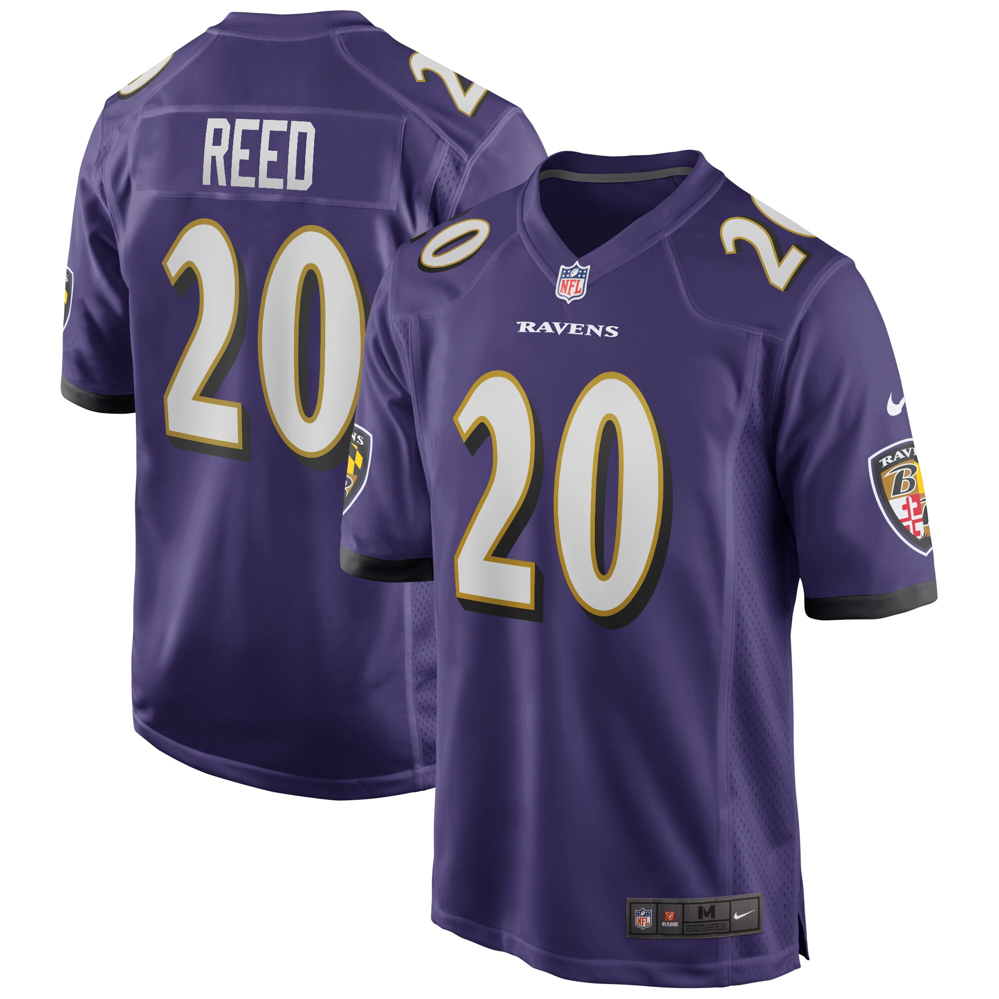Ed Reed Baltimore Ravens  Game Retired Player Jersey - Purple