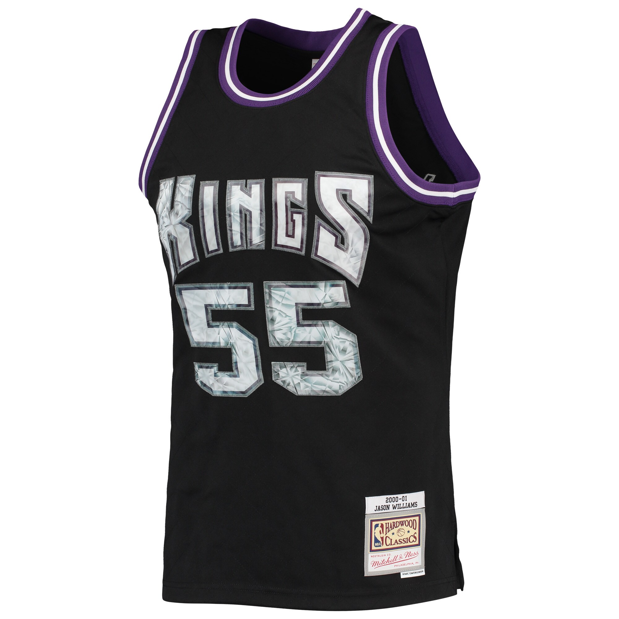 Jason Williams Sacramento Kings Mitchell & Ness 2000\/01 Hardwood Classics NBA 75th Anniversary Diamond Swingman Jersey - Black