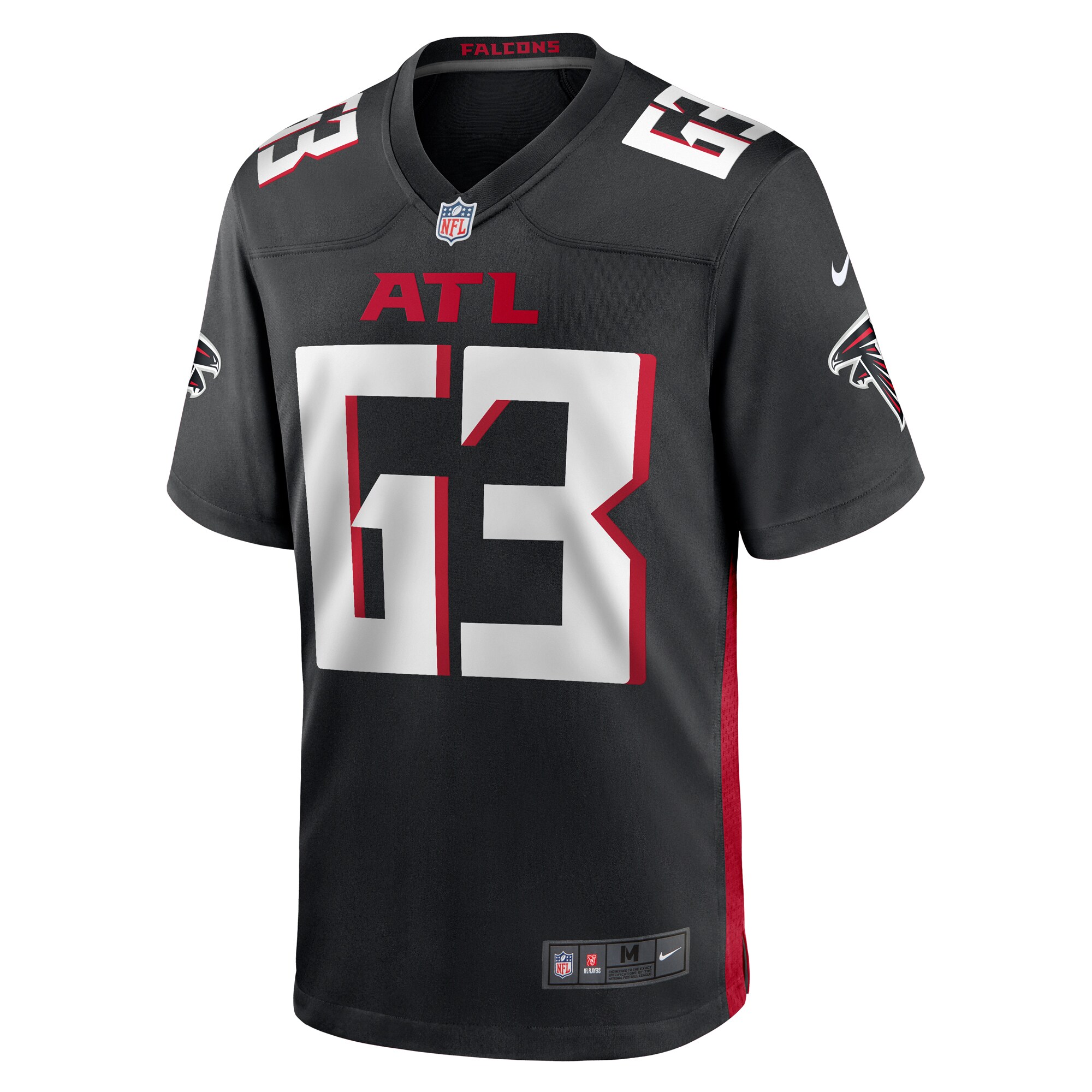 Chris Lindstrom Atlanta Falcons  Team Game Jersey -  Black