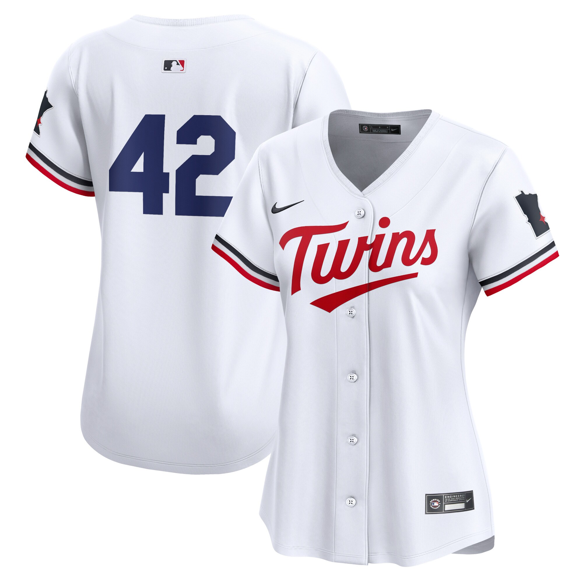 Minnesota Twins Women's 2024 Jackie Robinson Day Home Limited Jersey White