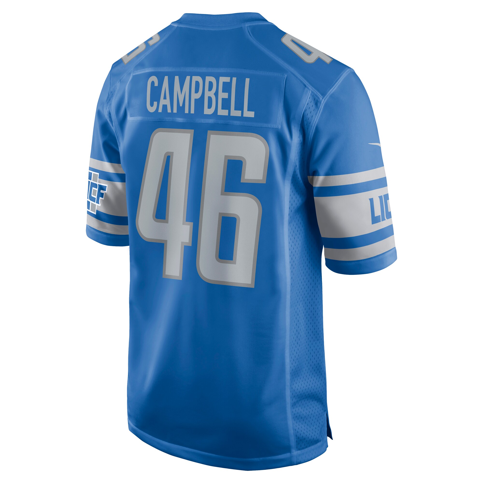 Jack Campbell Detroit Lions  2023 NFL Draft First Round Pick Game Jersey - Blue