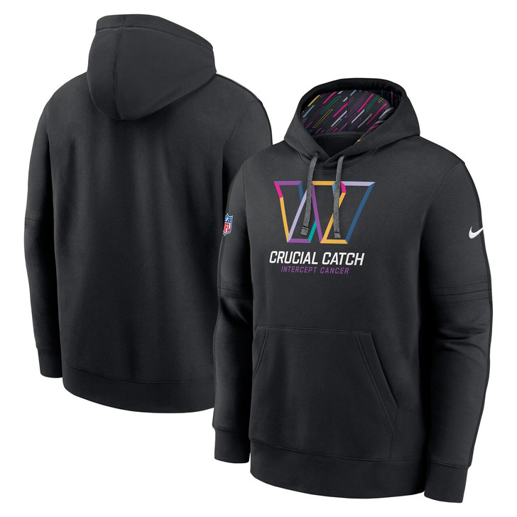 Washington Commanders 2024 Crucial Catch Club Pullover Hoodie - Black