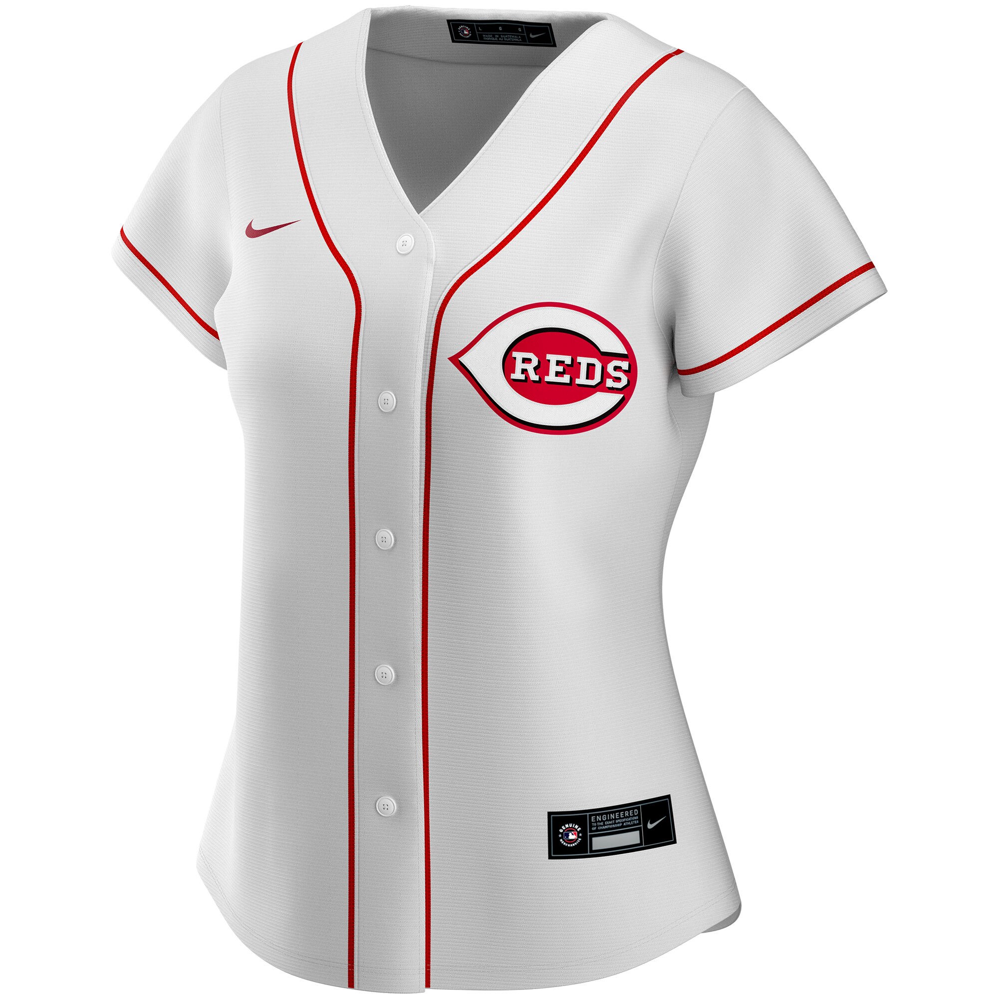 Cincinnati Reds  Women's Home Replica Custom Jersey - White
