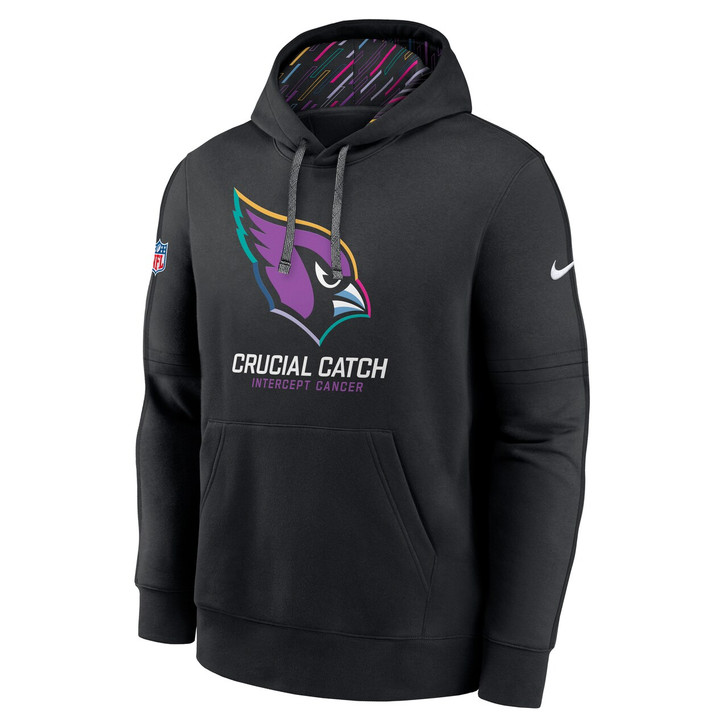 Arizona Cardinals 2024 Crucial Catch Club Pullover Hoodie - Black