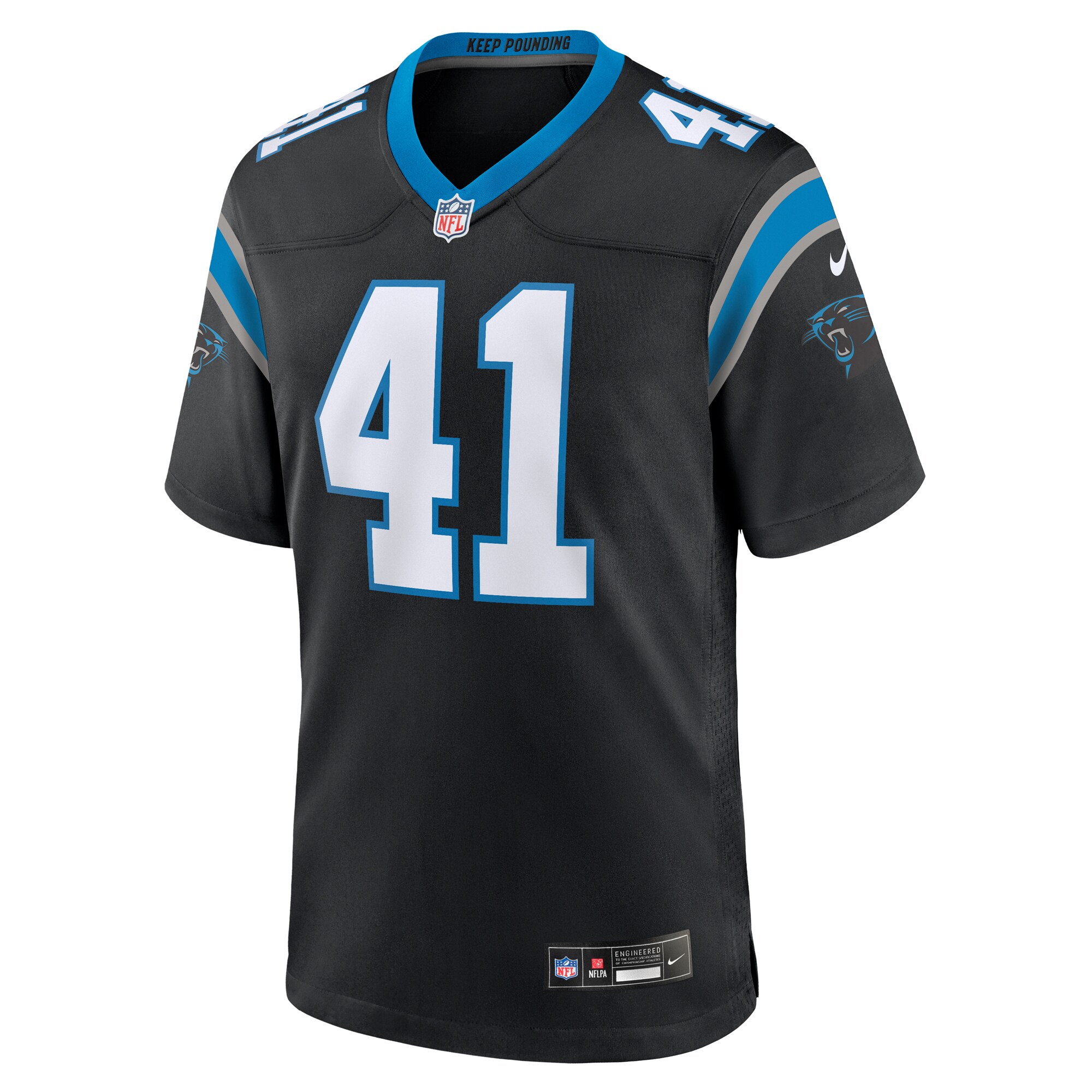 Claudin Cherelus Carolina Panthers  Team Game Jersey -  Black