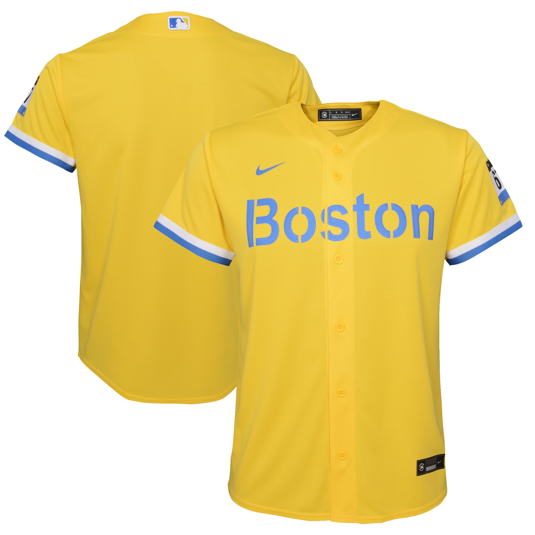 Boston Red Sox Youth City Connect Replica Team Jersey - Gold\/Light Blue