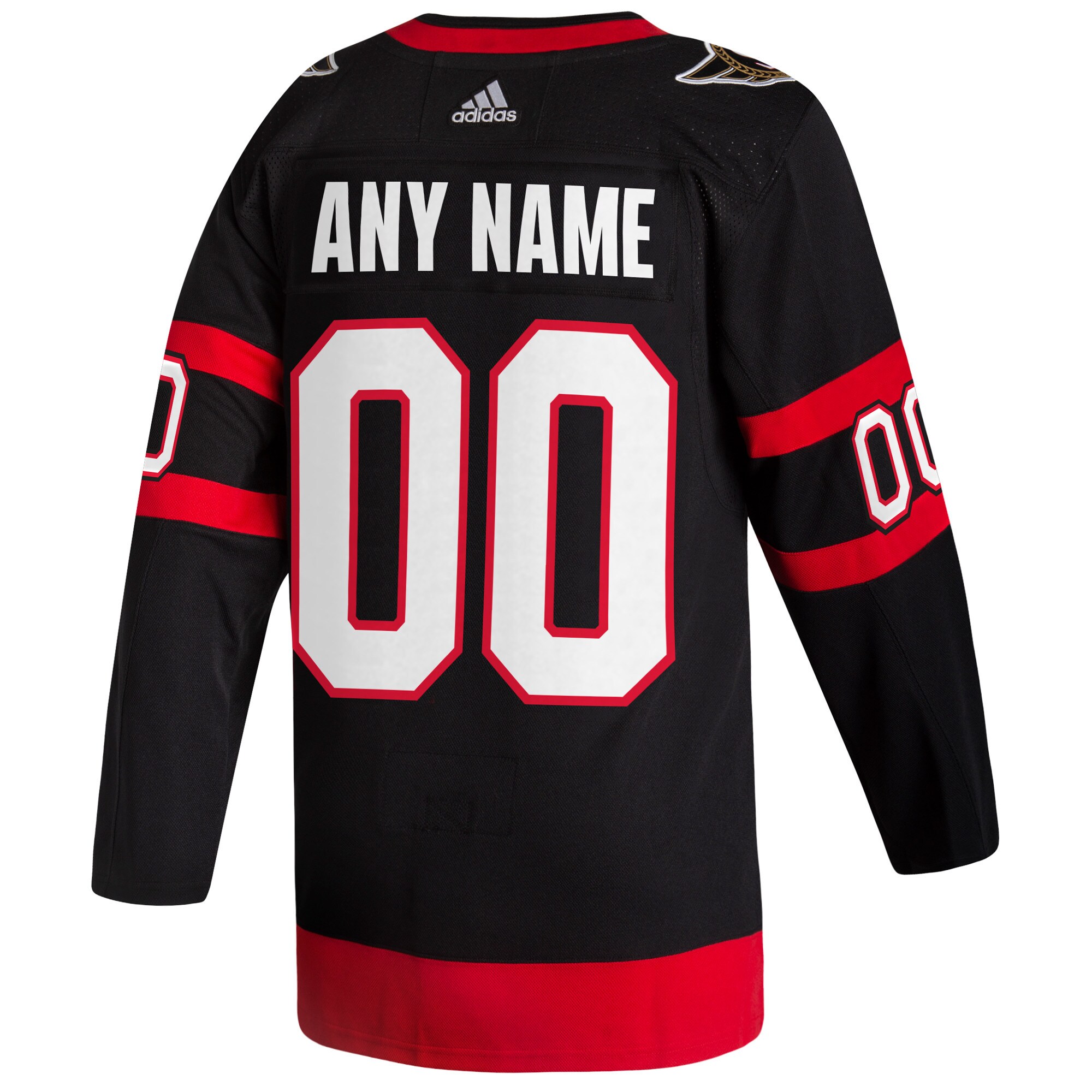 Ottawa Senators adidas 2020\/21 Home Authentic Custom Jersey - Black