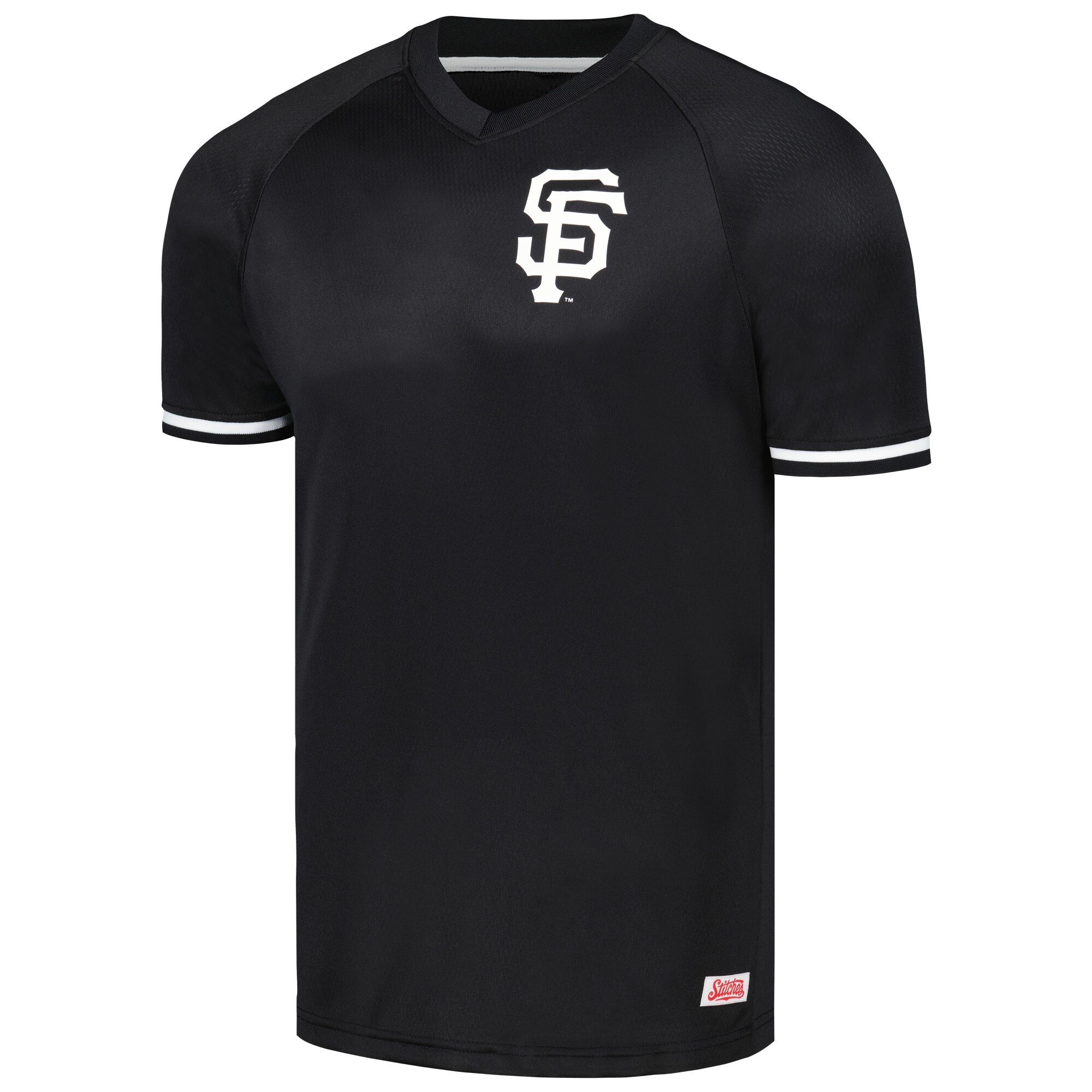 San Francisco Giants Stitches Black Raglan V-Neck Jersey