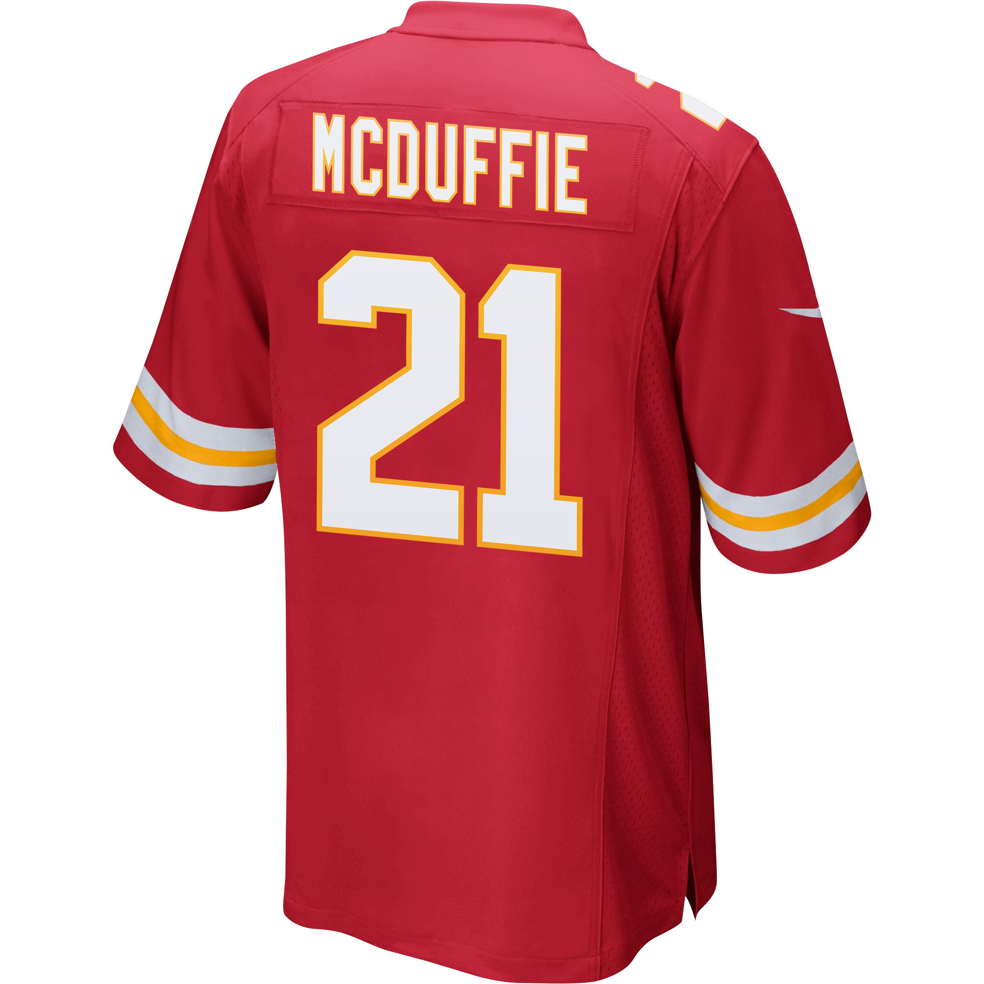 Trent McDuffie 21 Kansas City Chiefs Super Bowl LVII Champions 3 Stars Men Game Jersey - Red