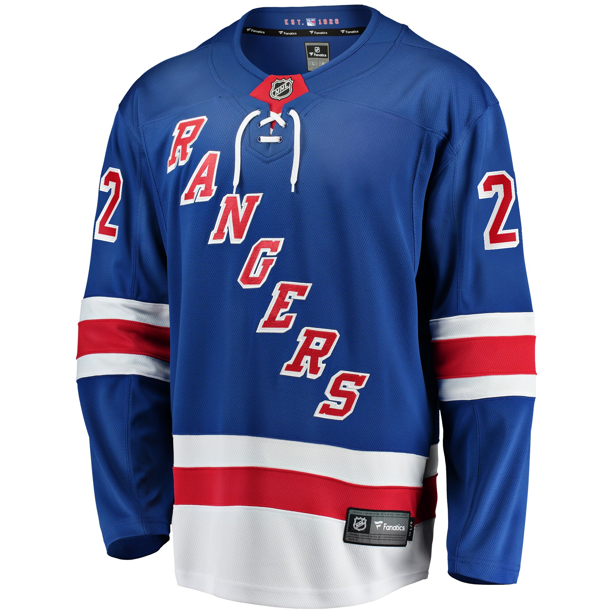Jonny Brodzinski New York Rangers Fanatics Home Premier Breakaway Player Jersey - Blue