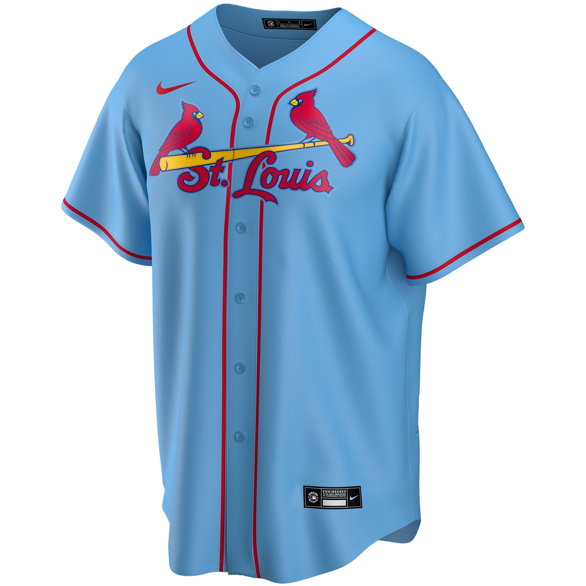 St. Louis Cardinals  Alternate Replica Custom Jersey - Light Blue