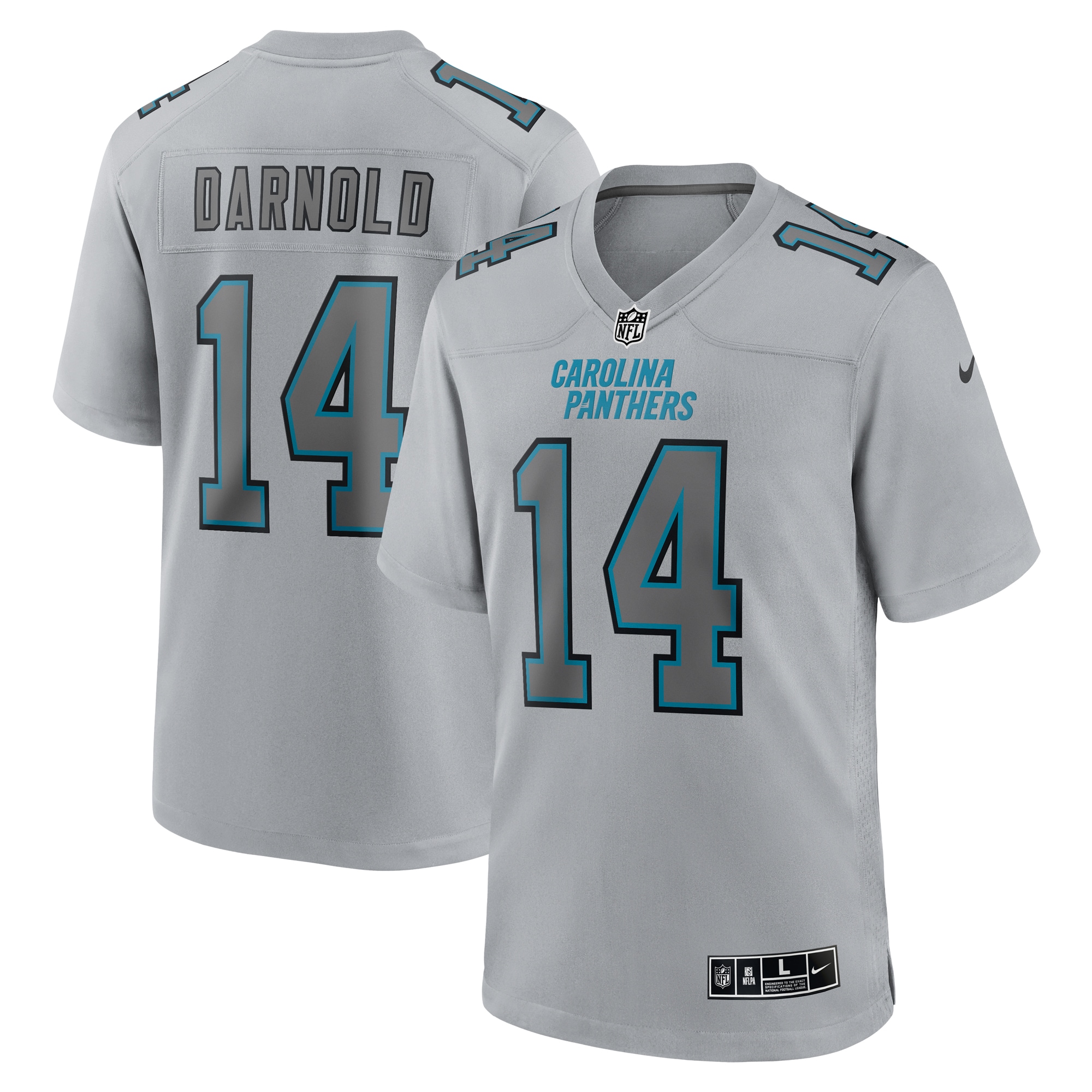 Sam Darnold Carolina Panthers  Atmosphere Fashion Game Jersey - Gray