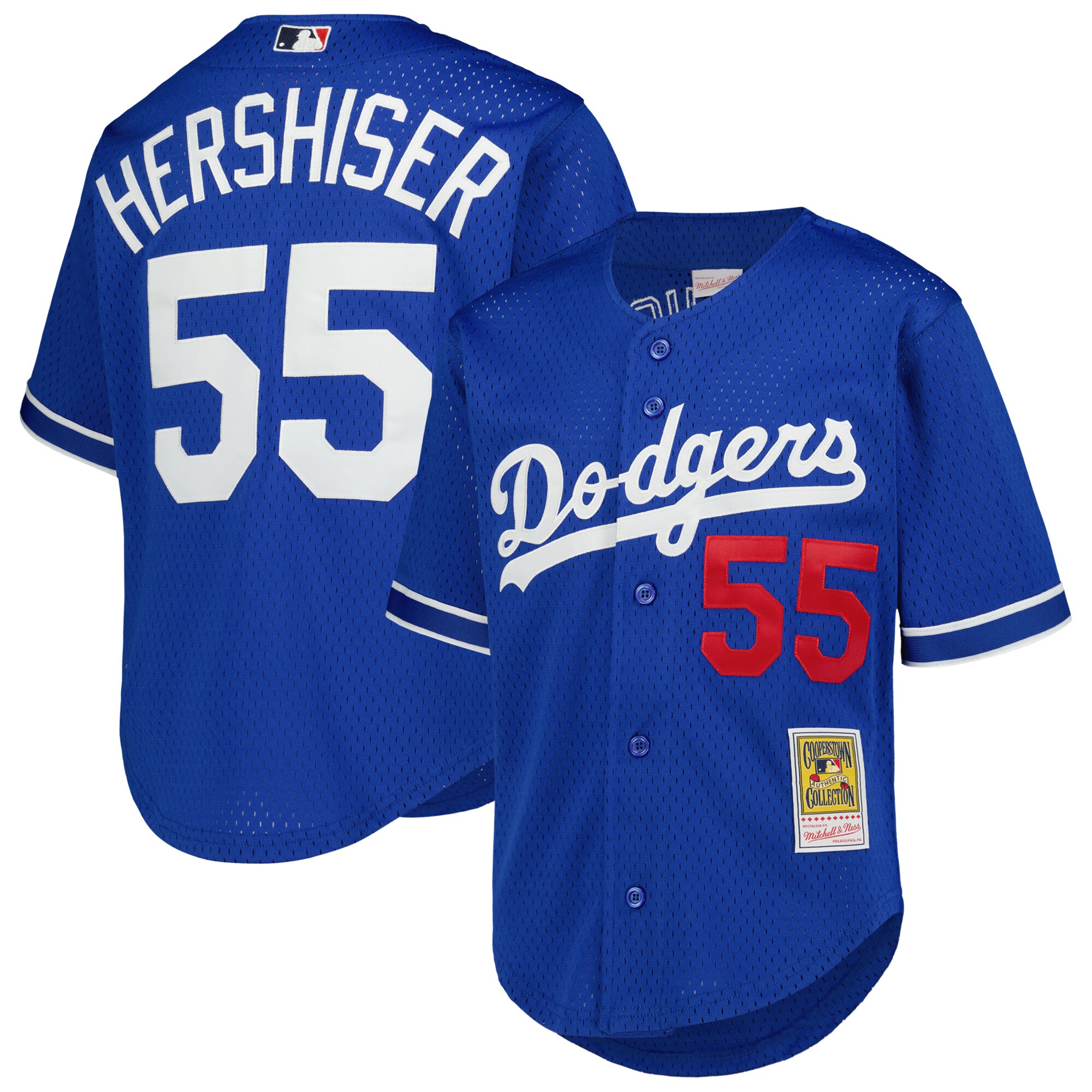 Orel Hershiser Los Angeles Dodgers Mitchell & Ness Youth Cooperstown CollectionMesh Batting Practice Jersey - Royal