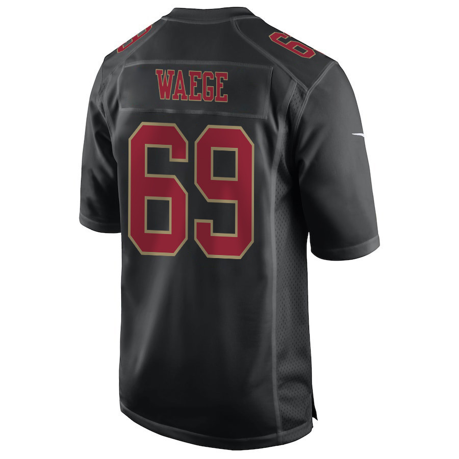 Spencer Waege 69 San Francisco 49ers Super Bowl LVIII Patch Fashion Game Men Jersey - Carbon Black