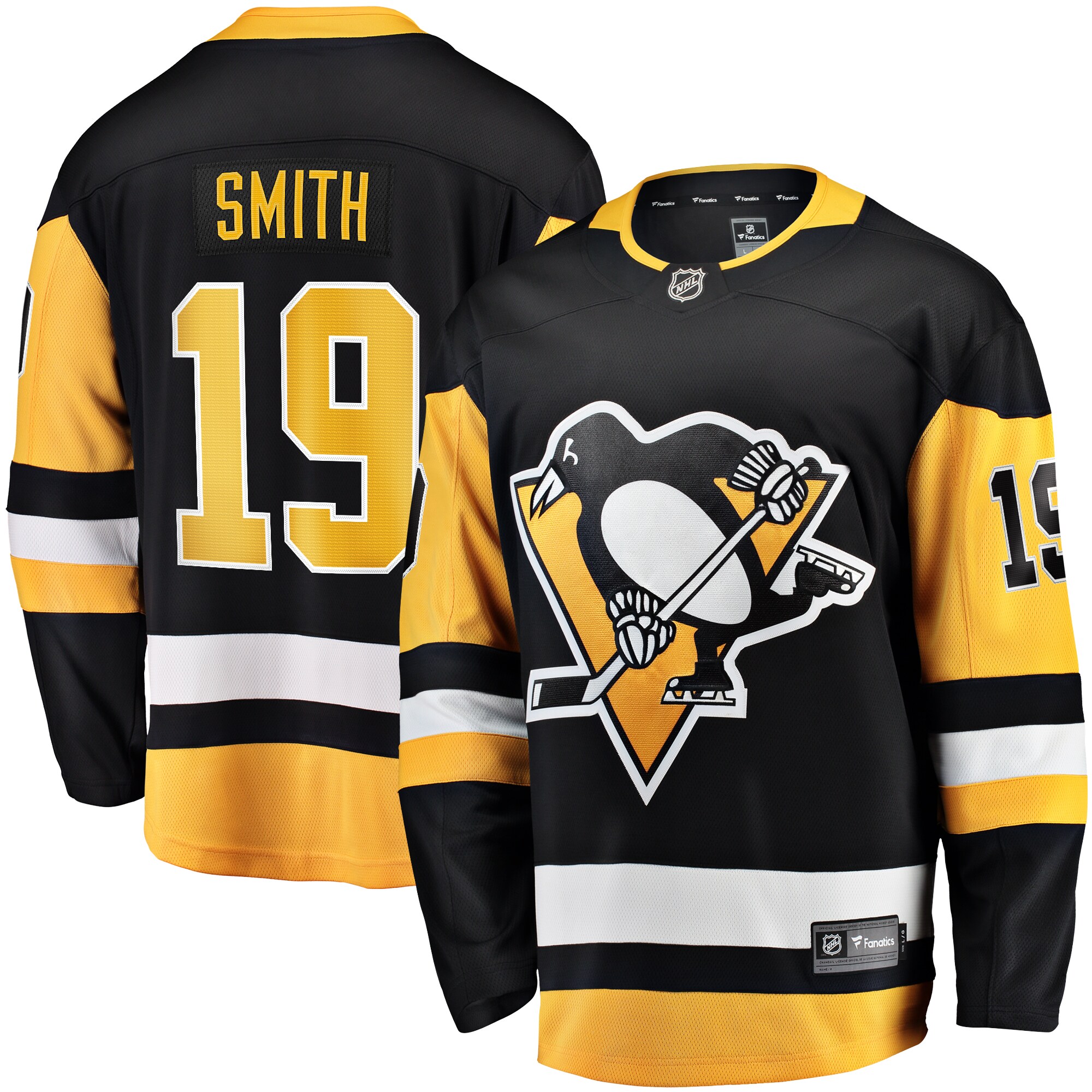 Reilly Smith Pittsburgh Penguins Fanatics Home Breakaway Jersey - Black