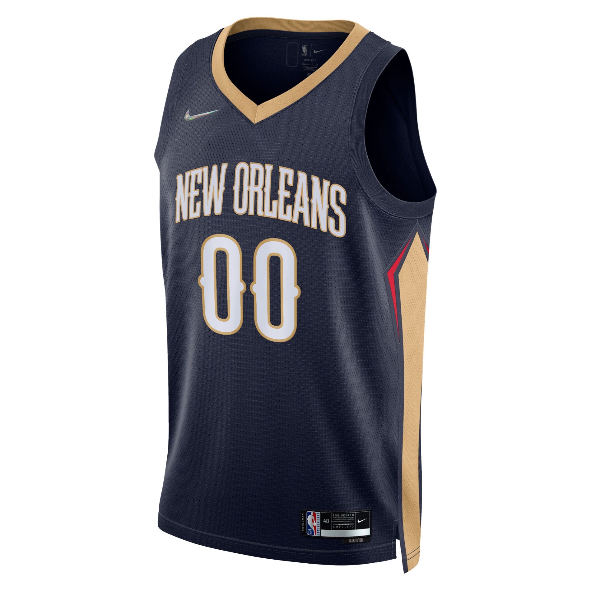 New Orleans Pelicans 2021\/22 Diamond Swingman Custom Jersey - Icon Edition - Navy