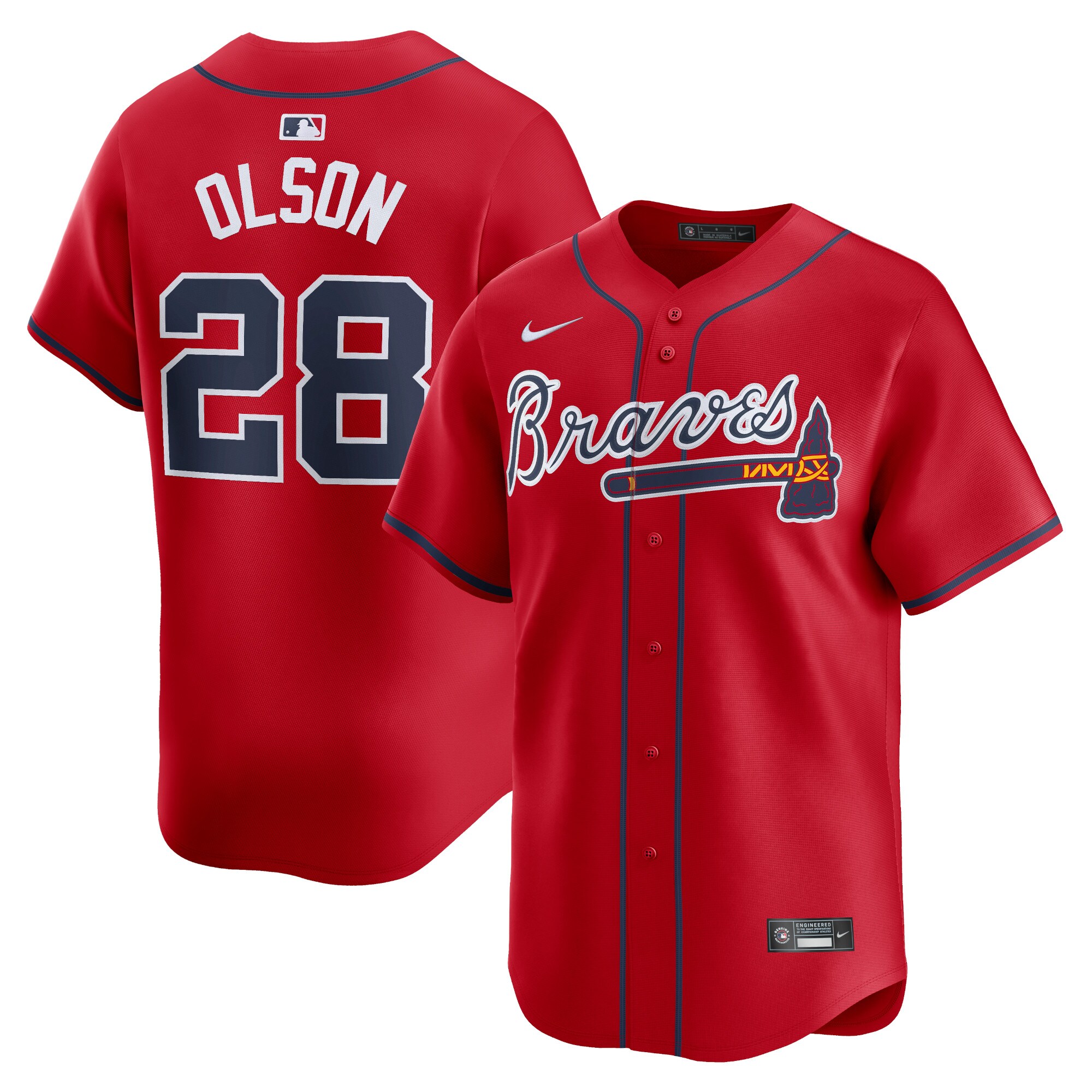 Matt Olson Atlanta Braves  Alternate Limited Player Jersey Red