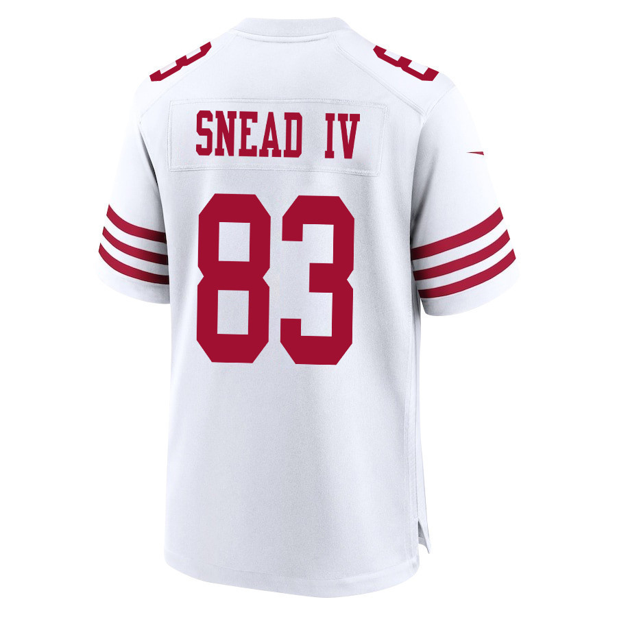 Willie Snead IV 83 San Francisco 49ers Super Bowl LVIII Patch Game Men Jersey - White