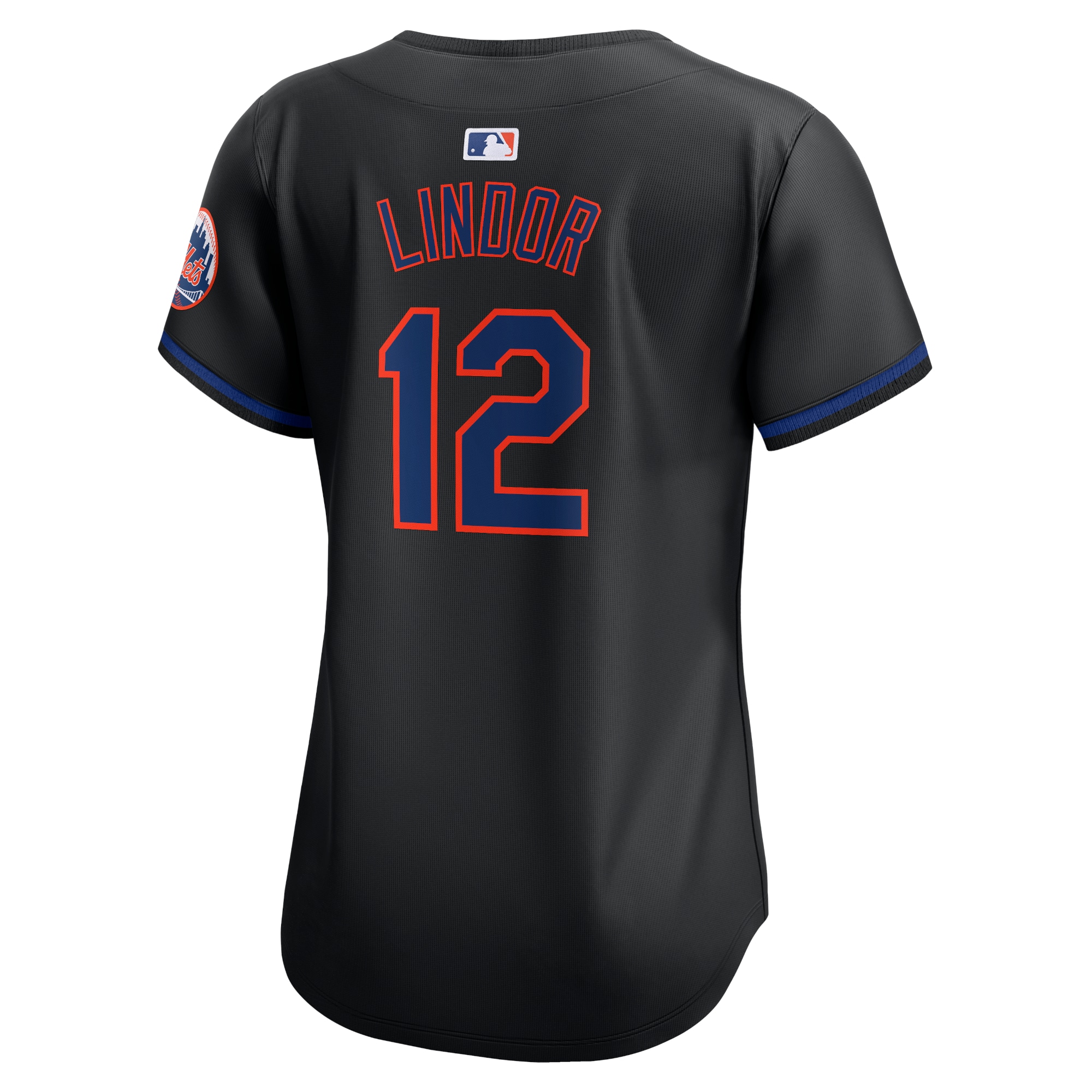 Francisco Lindor New York Mets  Women's Alternate Limited Player Jersey Black