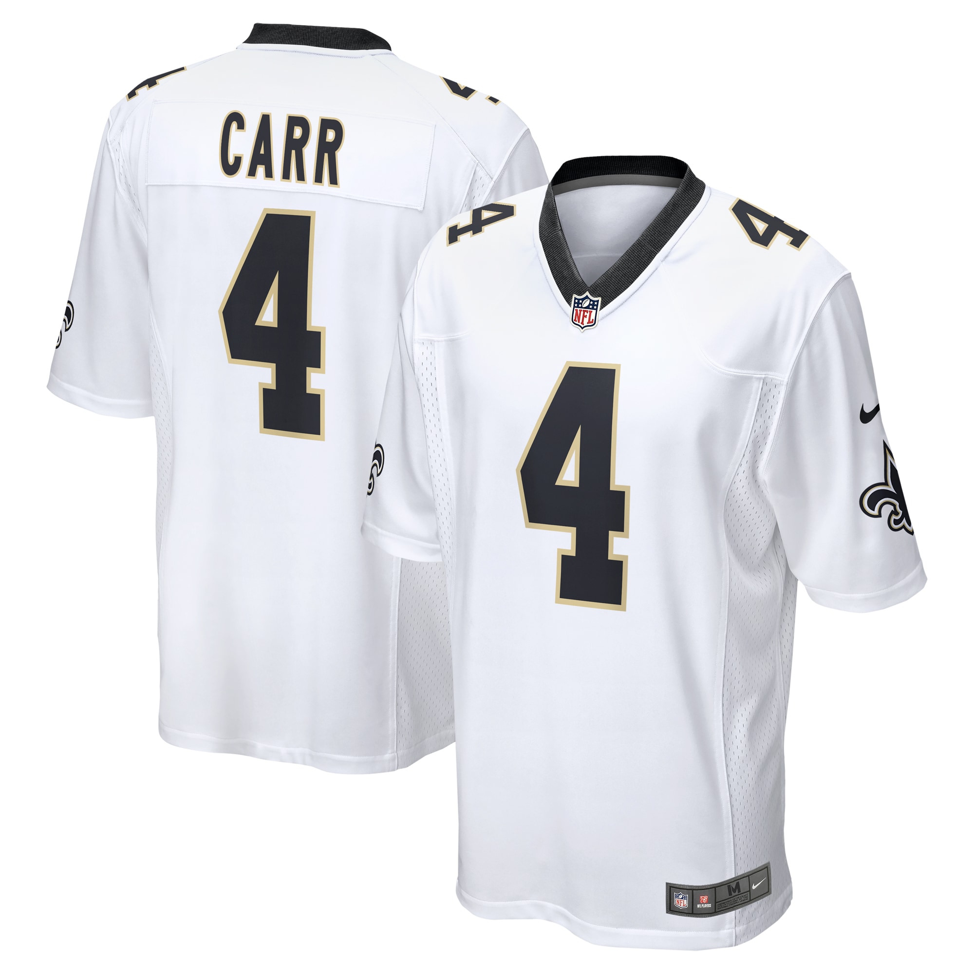 Derek Carr New Orleans Saints  Game Player Jersey - White