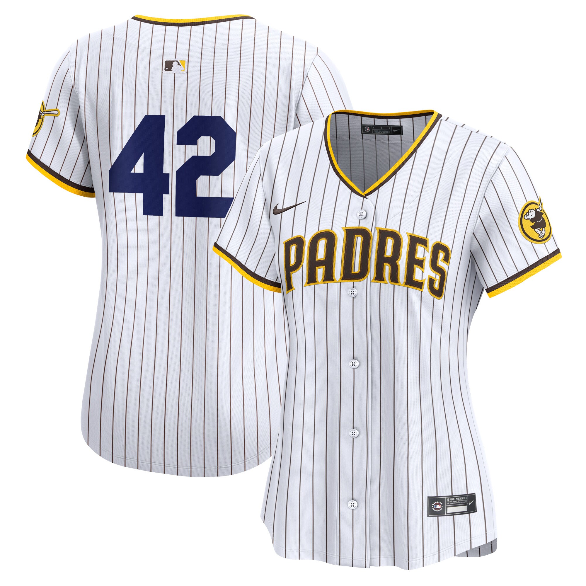 San Diego Padres Women's 2024 Jackie Robinson Day Home Limited Jersey White