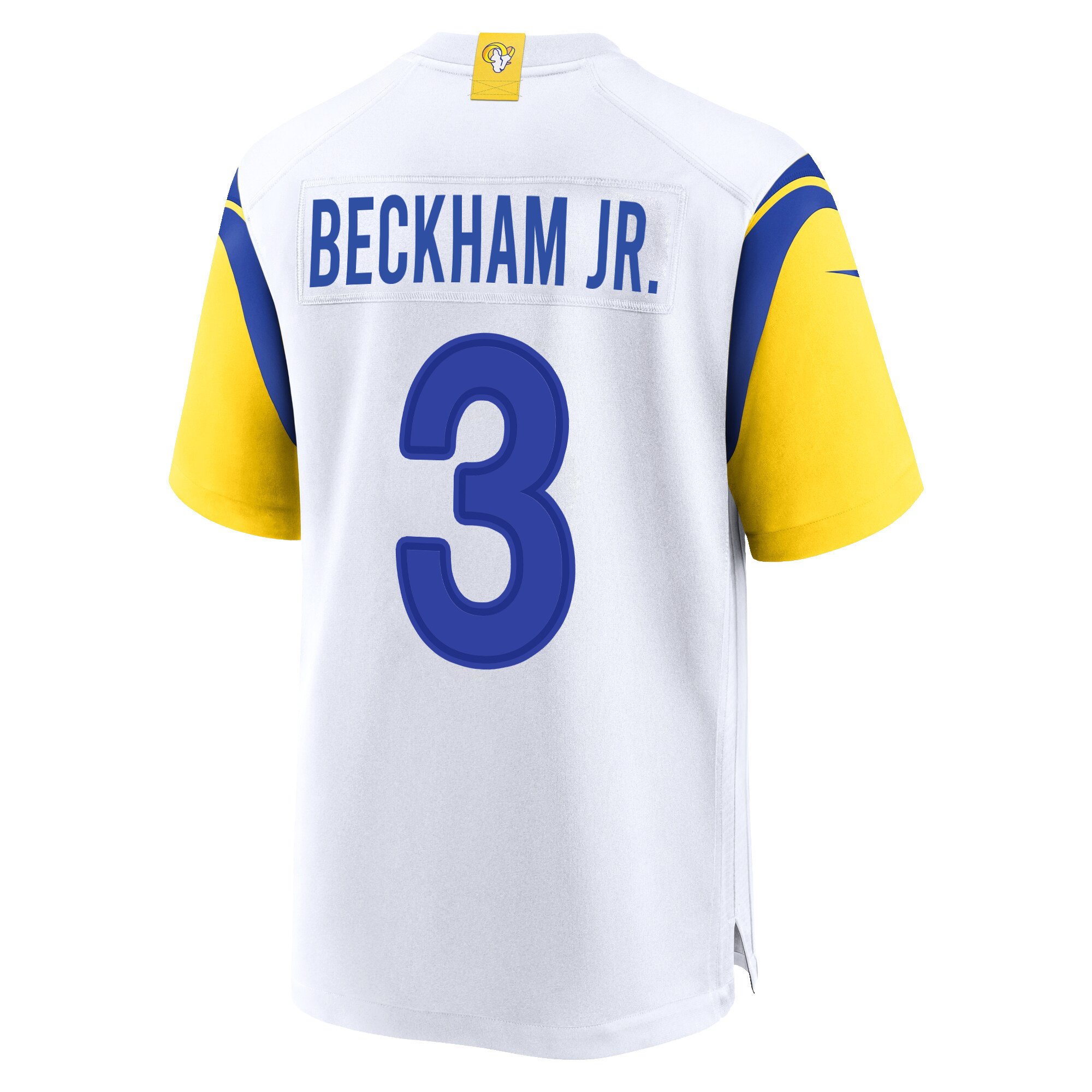 Super Bowl LVI Champions Los Angeles Rams Odell Beckham Jr. 3 White Men's Jersey Jersey