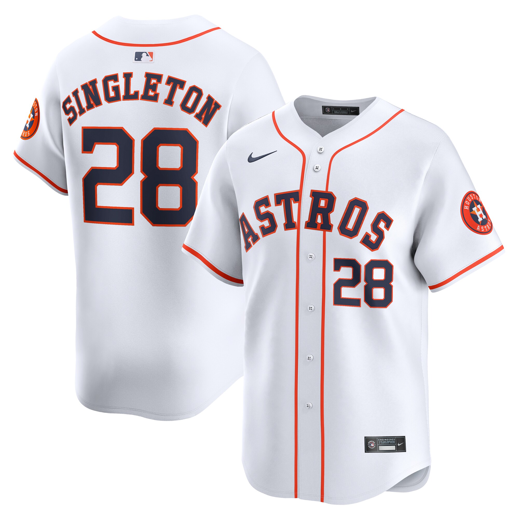 Jon Singleton Houston Astros  Home Limited Player Jersey - White