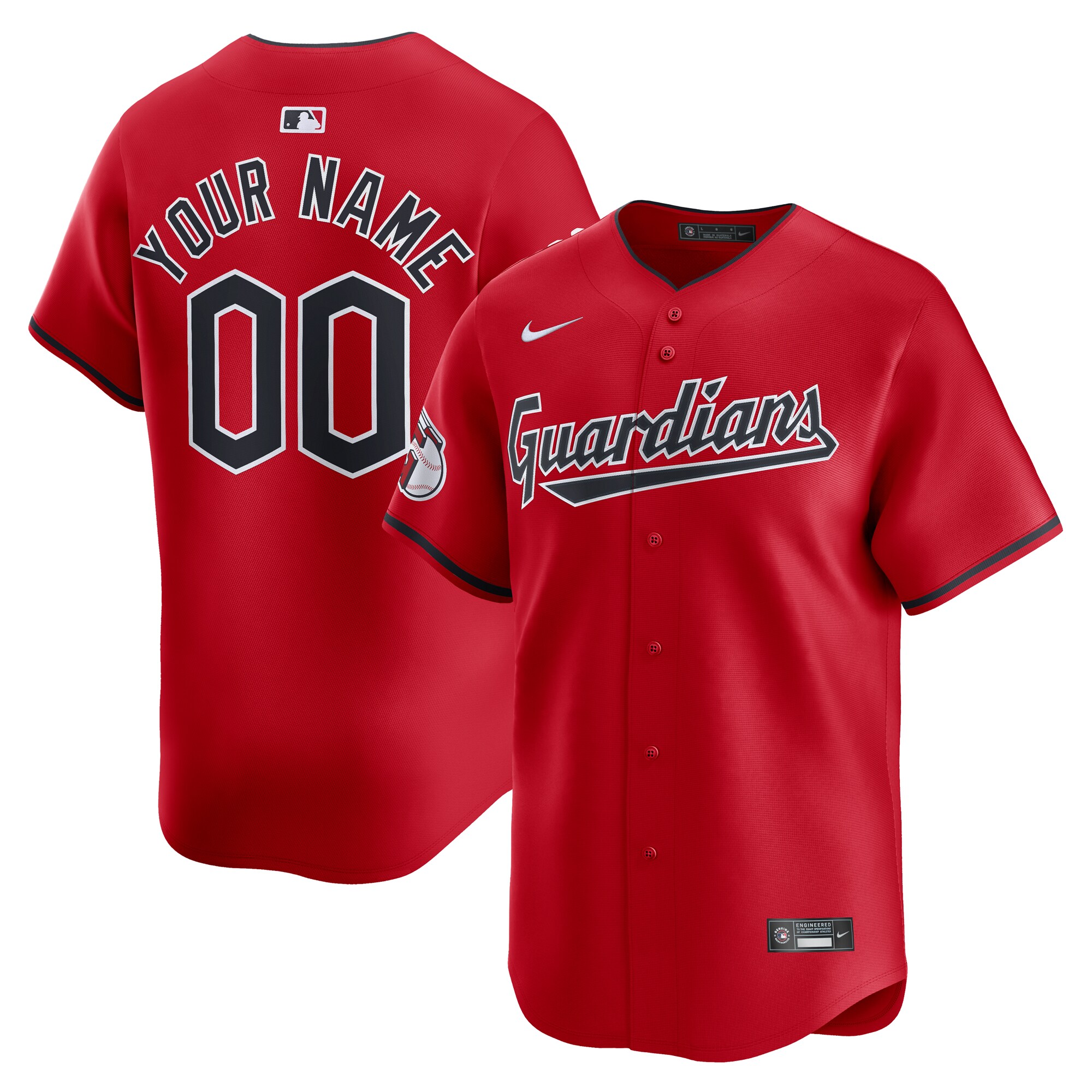 Cleveland Guardians   Alternate Limited Custom Jersey Red