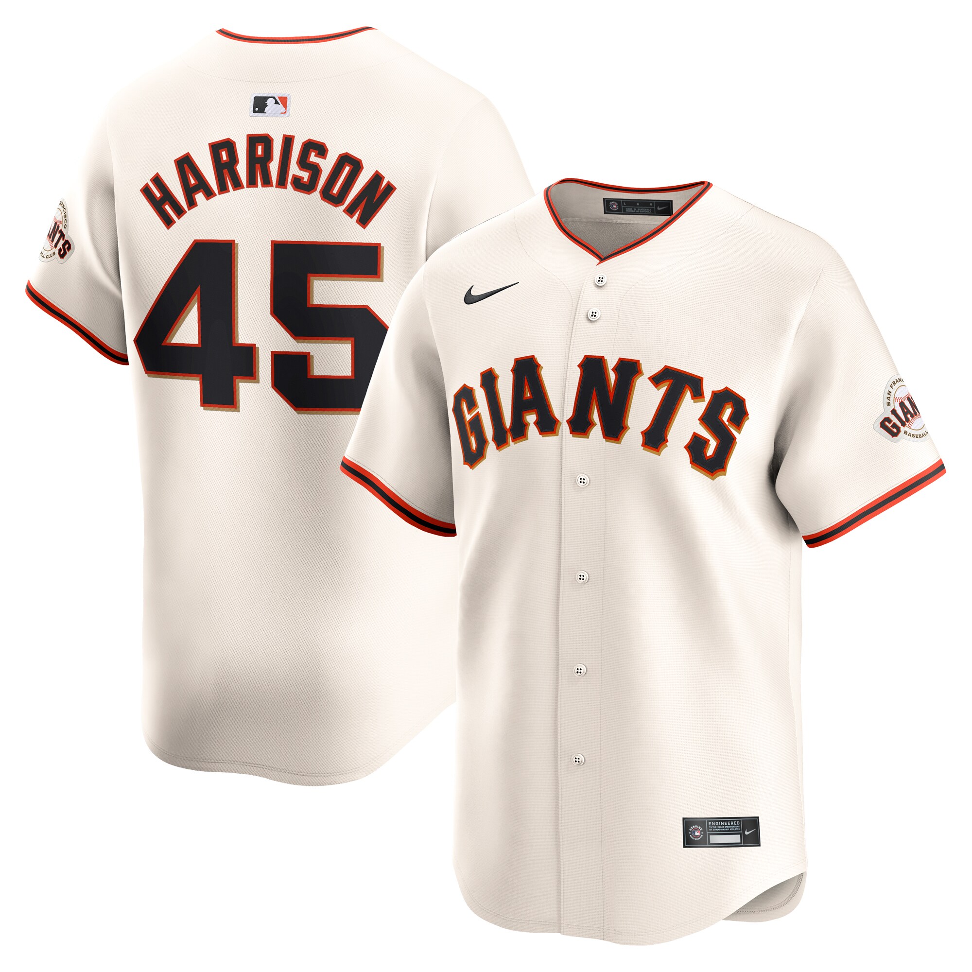 Kyle Harrison San Francisco Giants  Home Limited Player Jersey - Cream