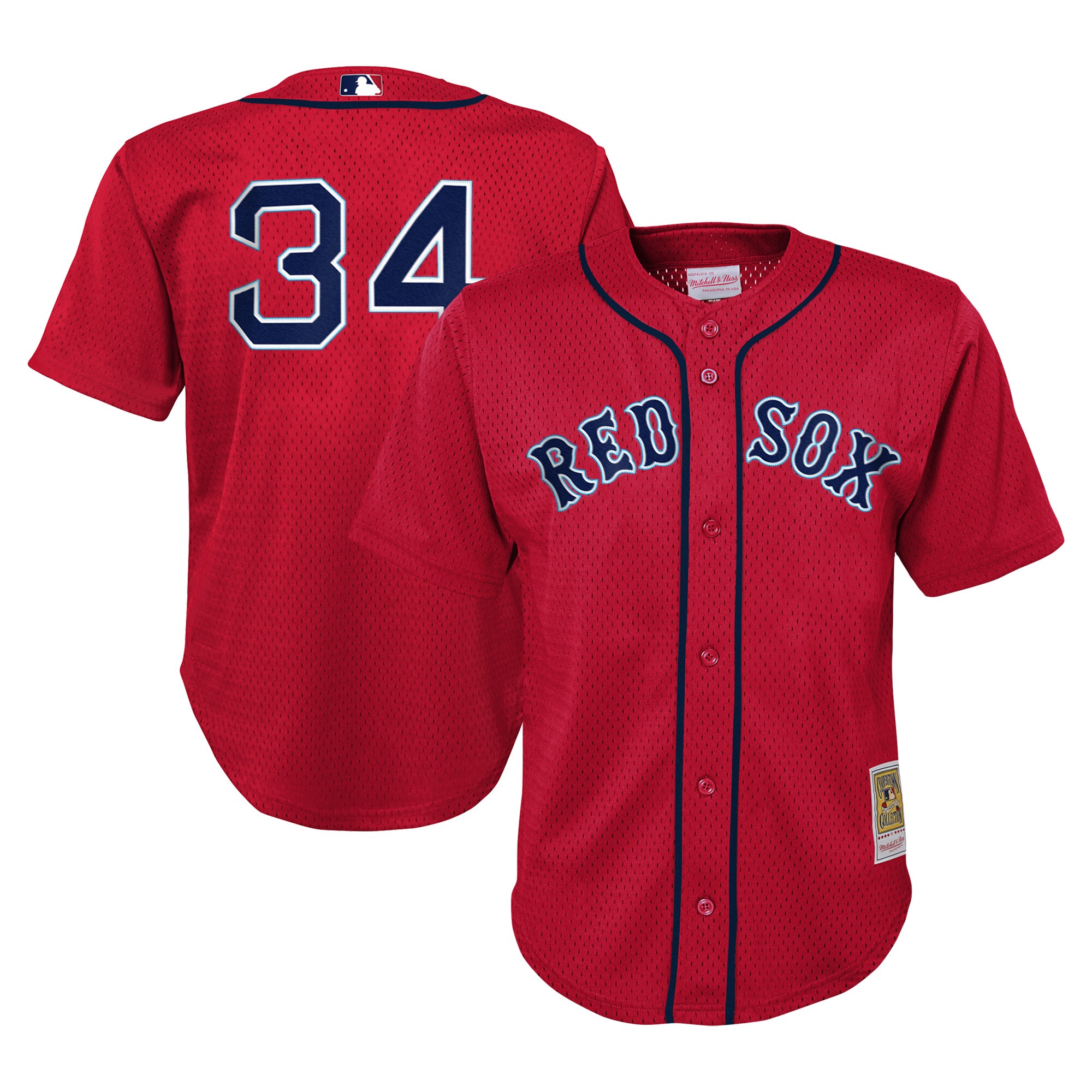 David Ortiz Boston Red Sox Mitchell & Ness Toddler Cooperstown CollectionMesh Batting Practice Jersey - Red