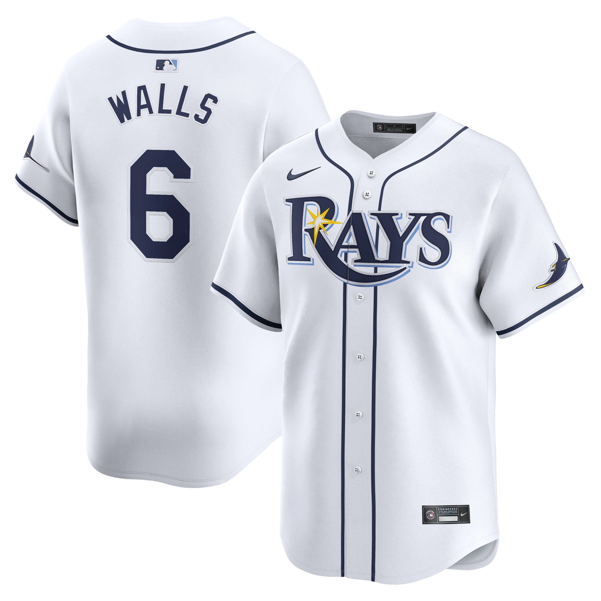 Taylor Walls Tampa Bay Rays  Home Limited Player Jersey - White